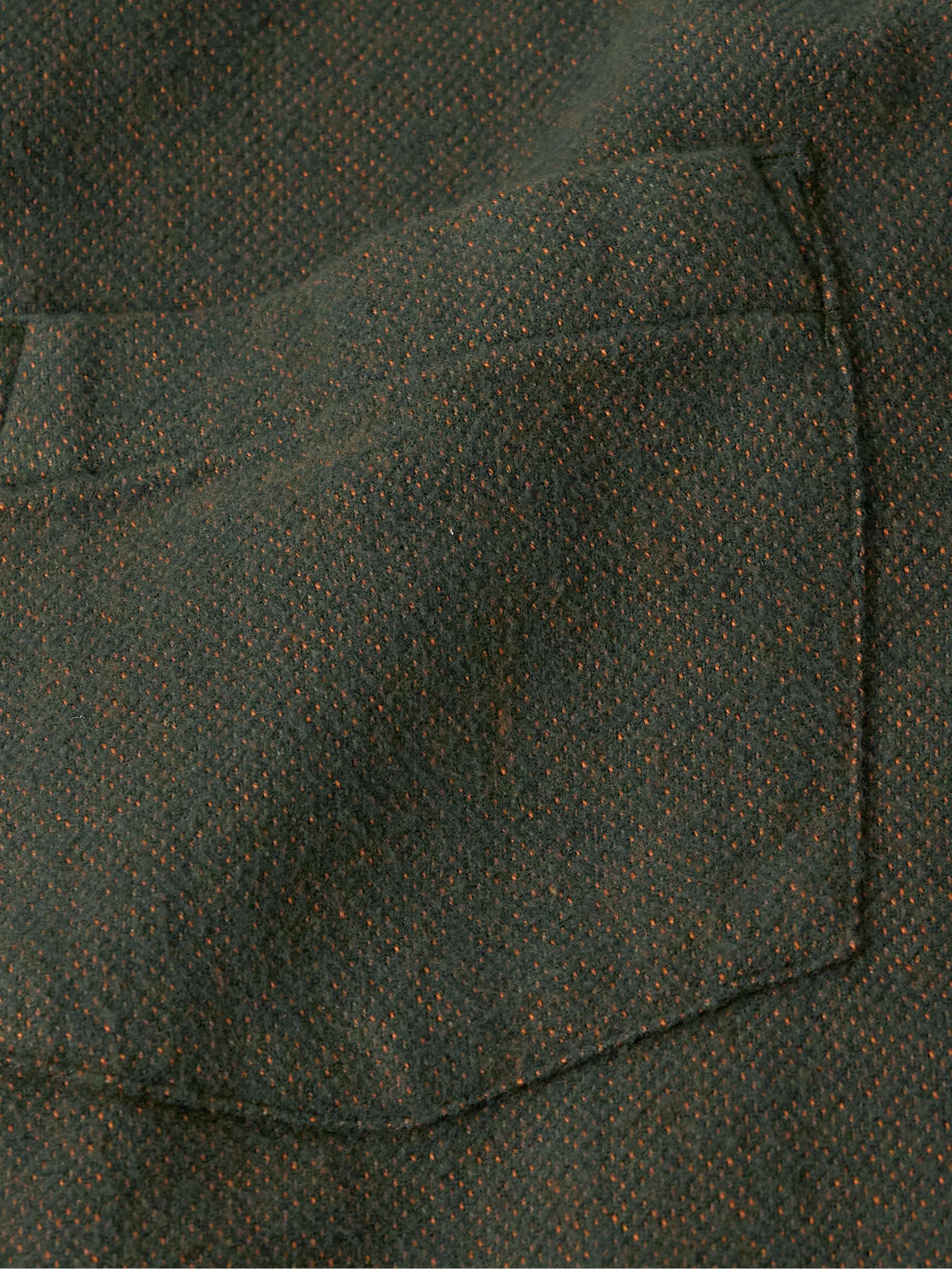 Pin-Dot Brushed Cotton-Flannel Shirt view
