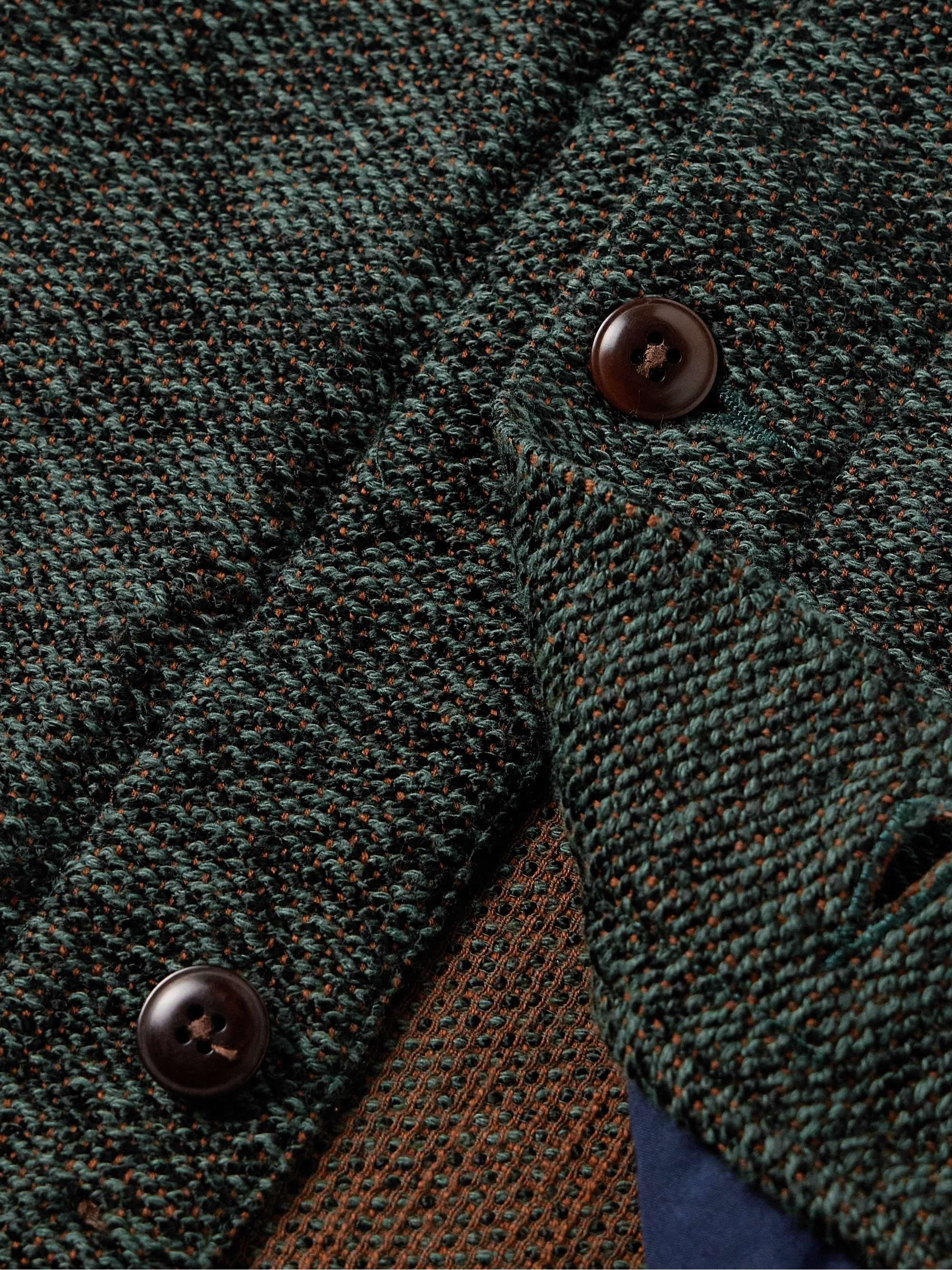 Jacquard-Knit Cotton-Blend Overshirt view