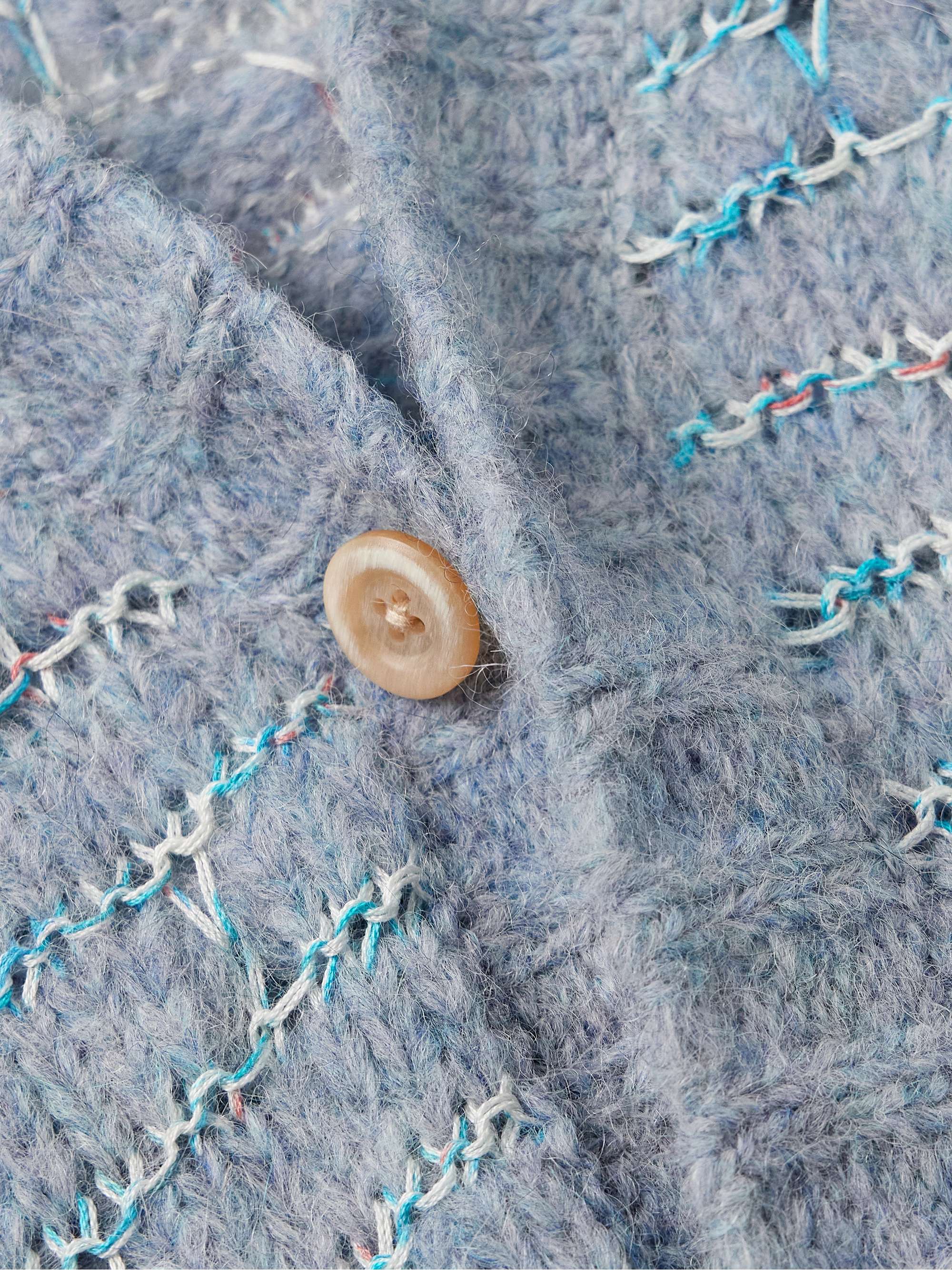 Raga Space-Dyed Open-Knit Alpaca-Blend Cardigan view