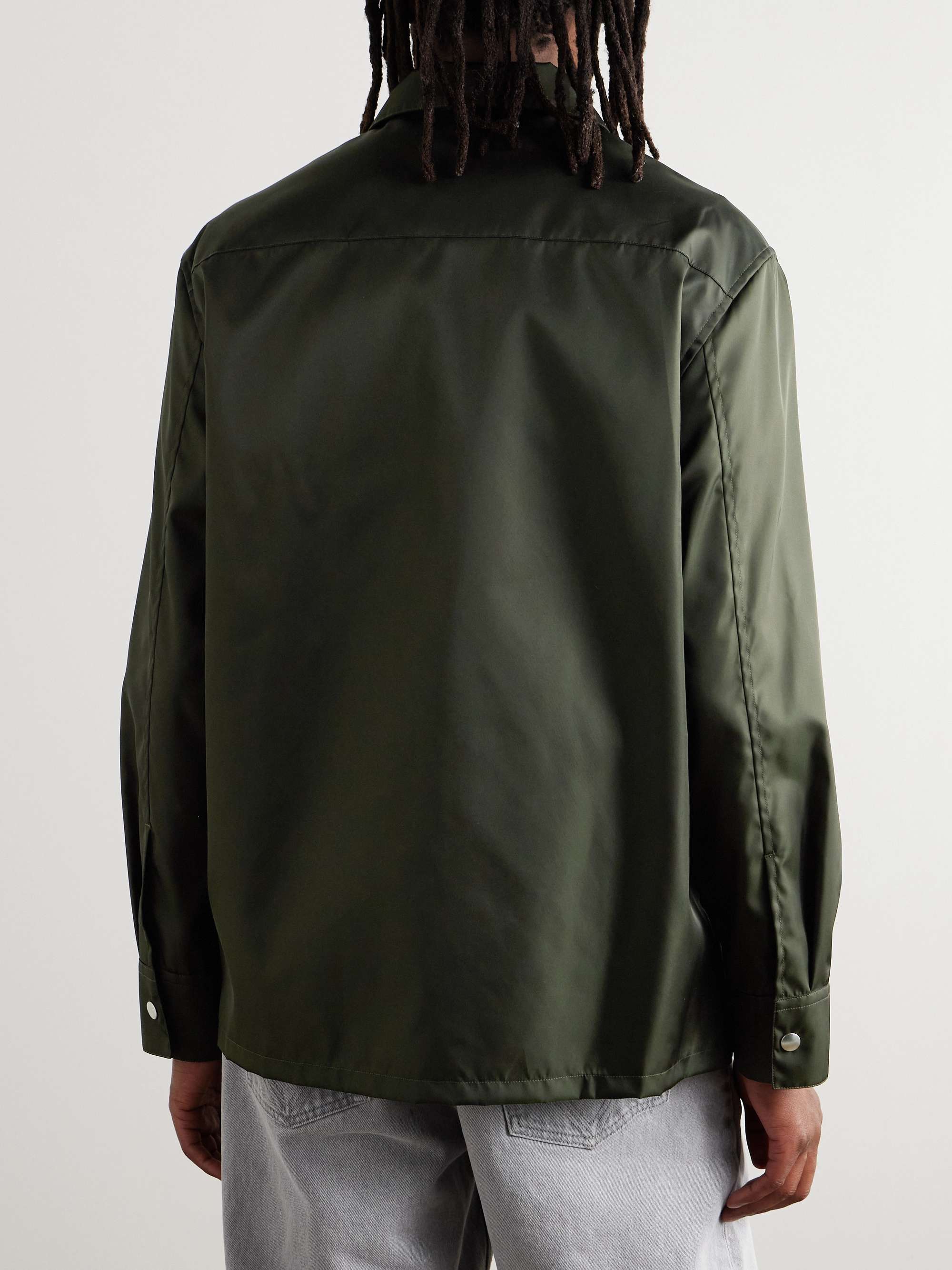 Twill Zip-Up Overshirt view