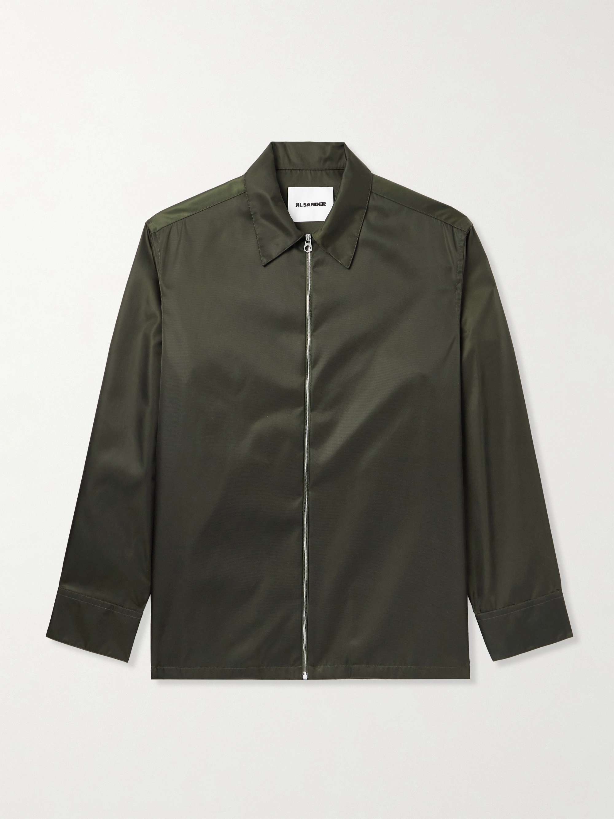 Twill Zip-Up Overshirt view