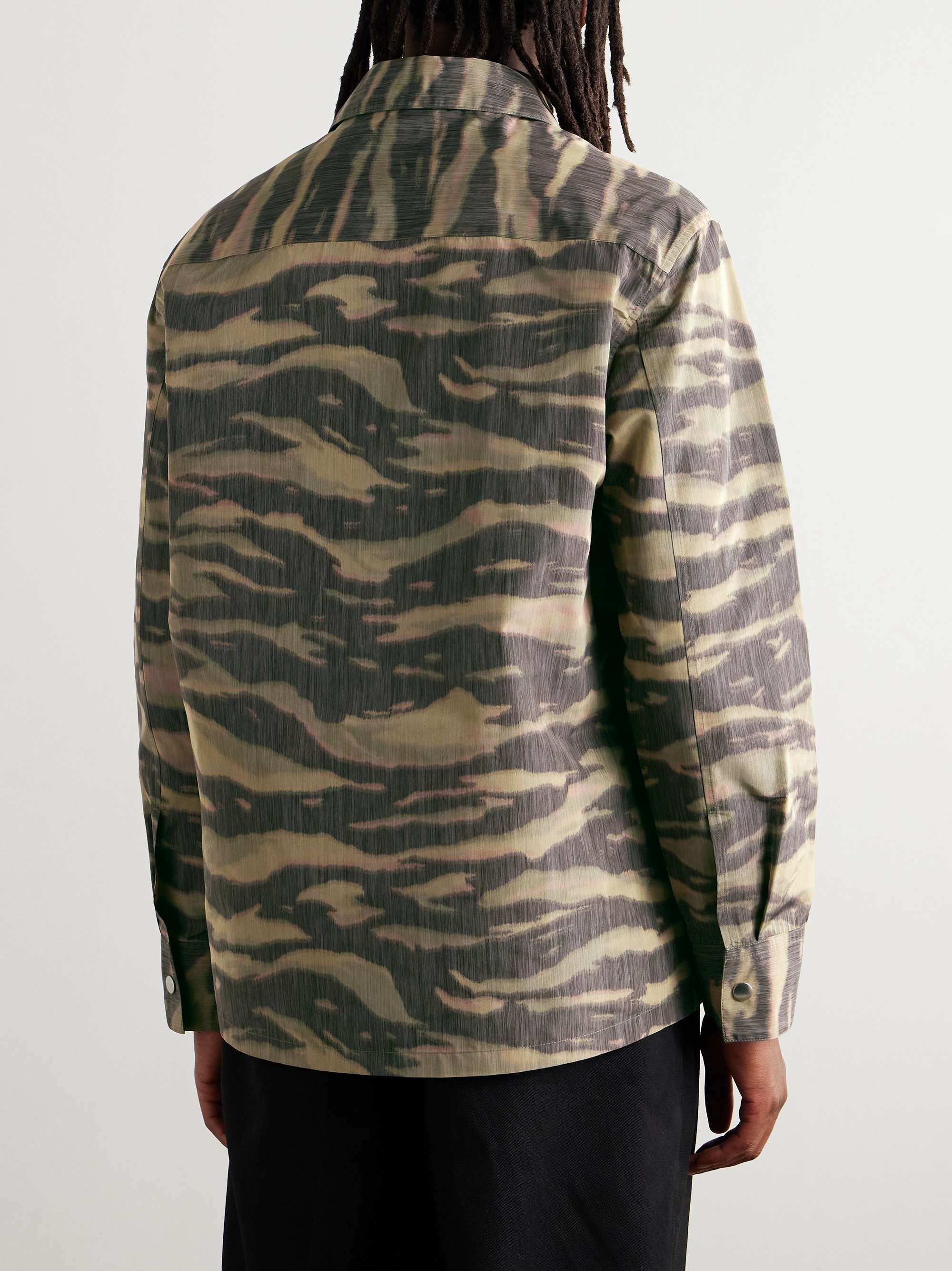 Camouflage-Print Shell Overshirt view