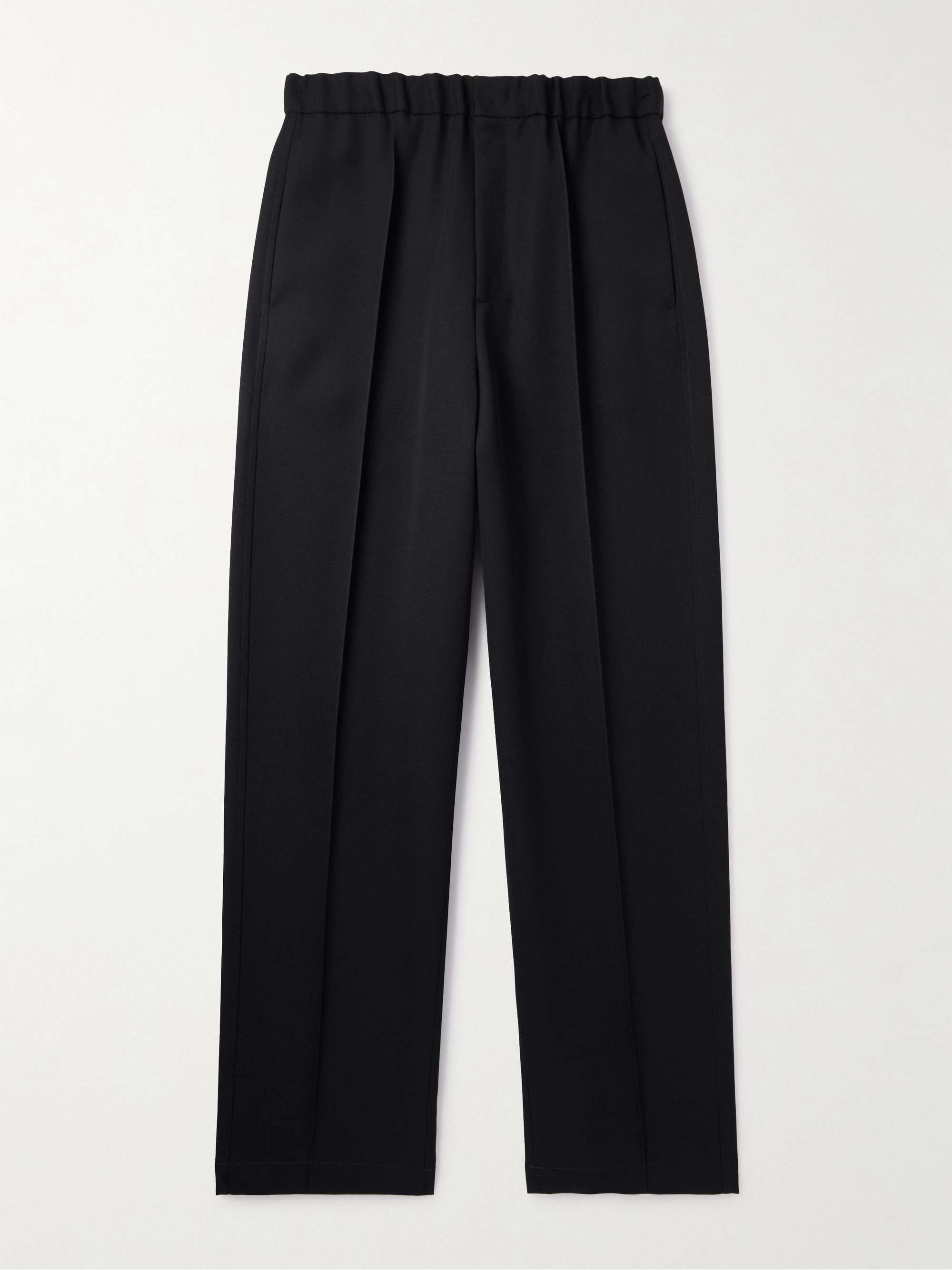 Wide-Leg Wool-Twill Trousers view