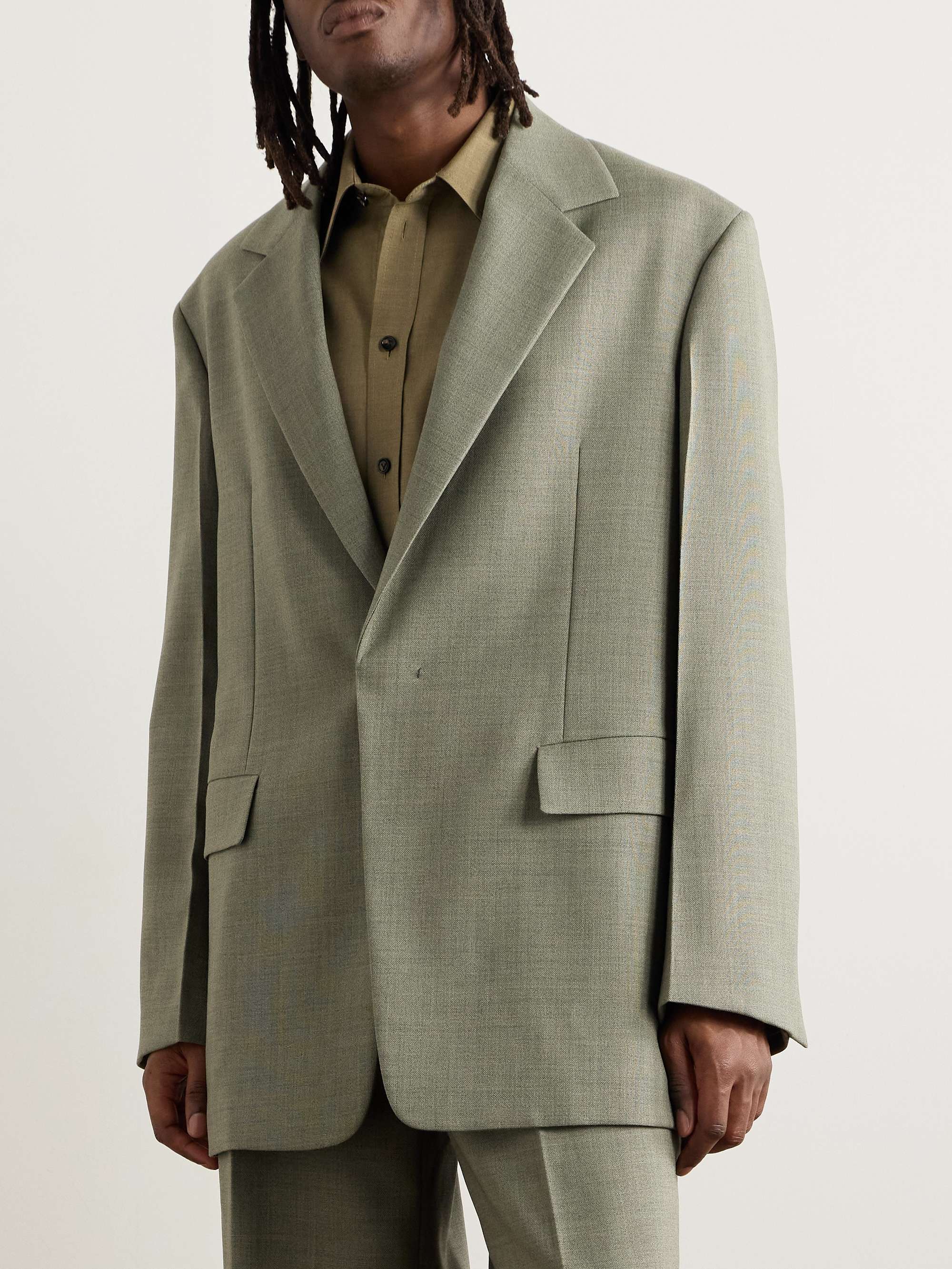 Mohair and Wool-Blend Blazer view
