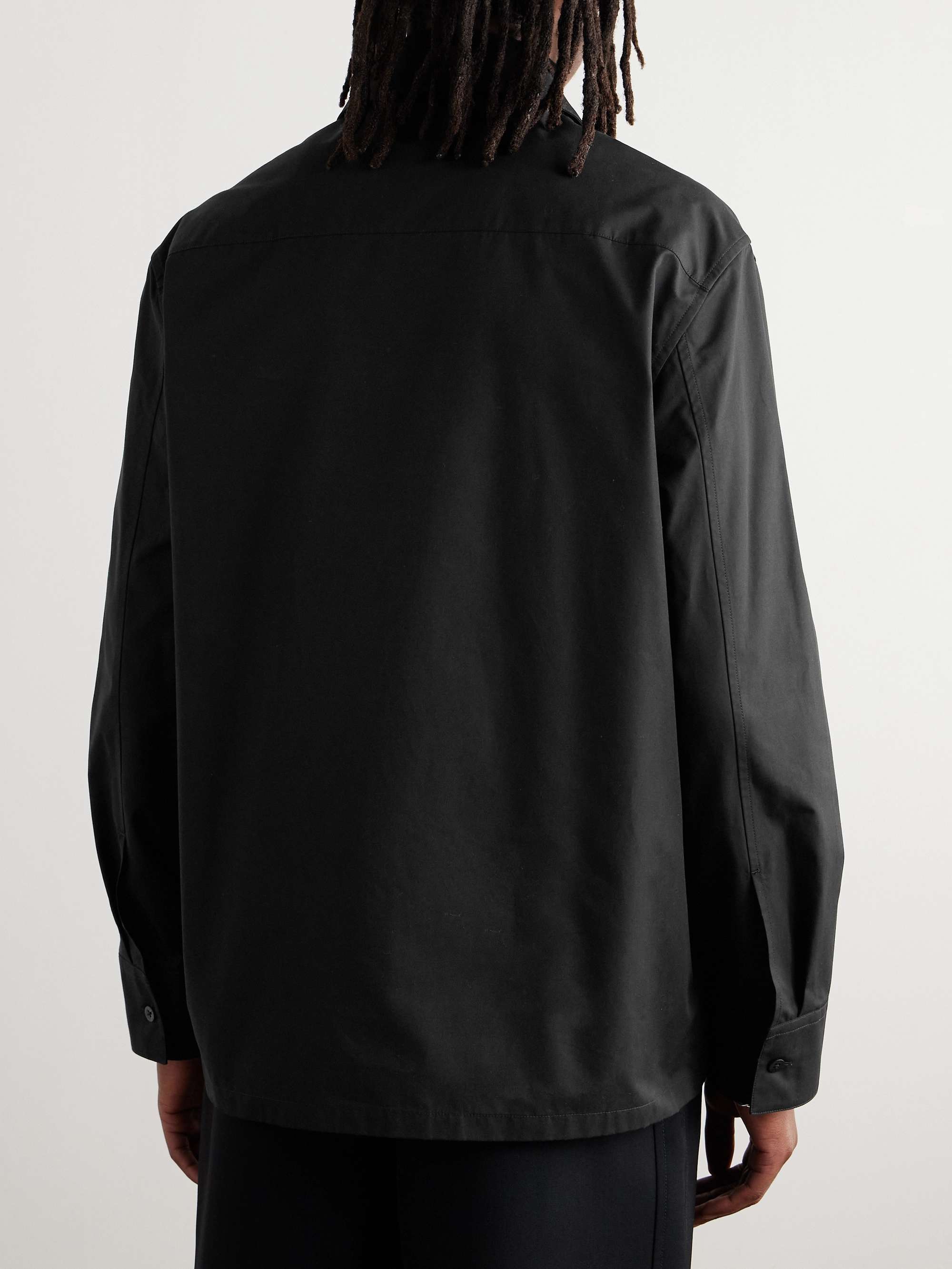Organic Cotton-Twill Zip-Up Overshirt view