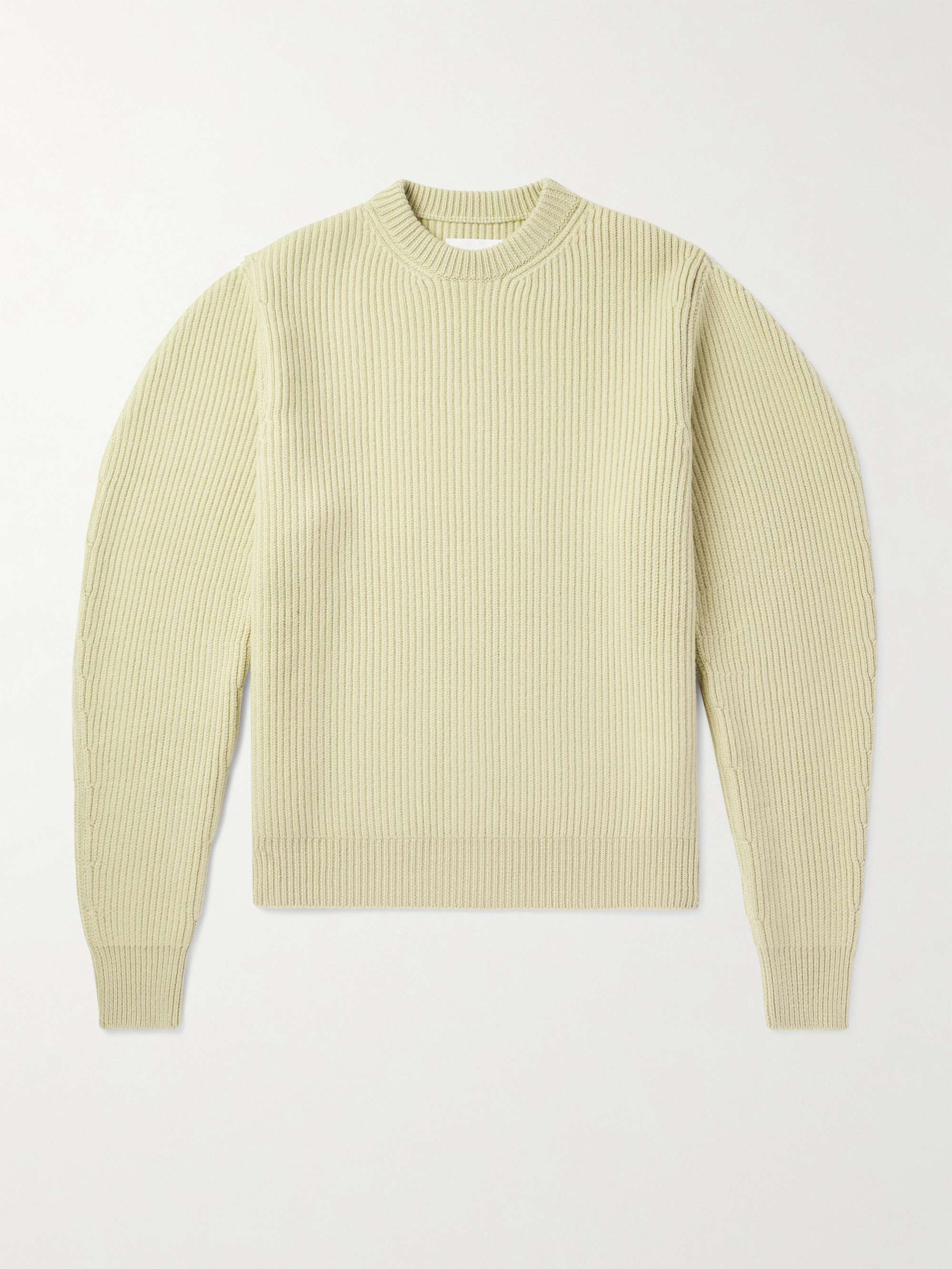 Ribbed Boiled-Wool Sweater view