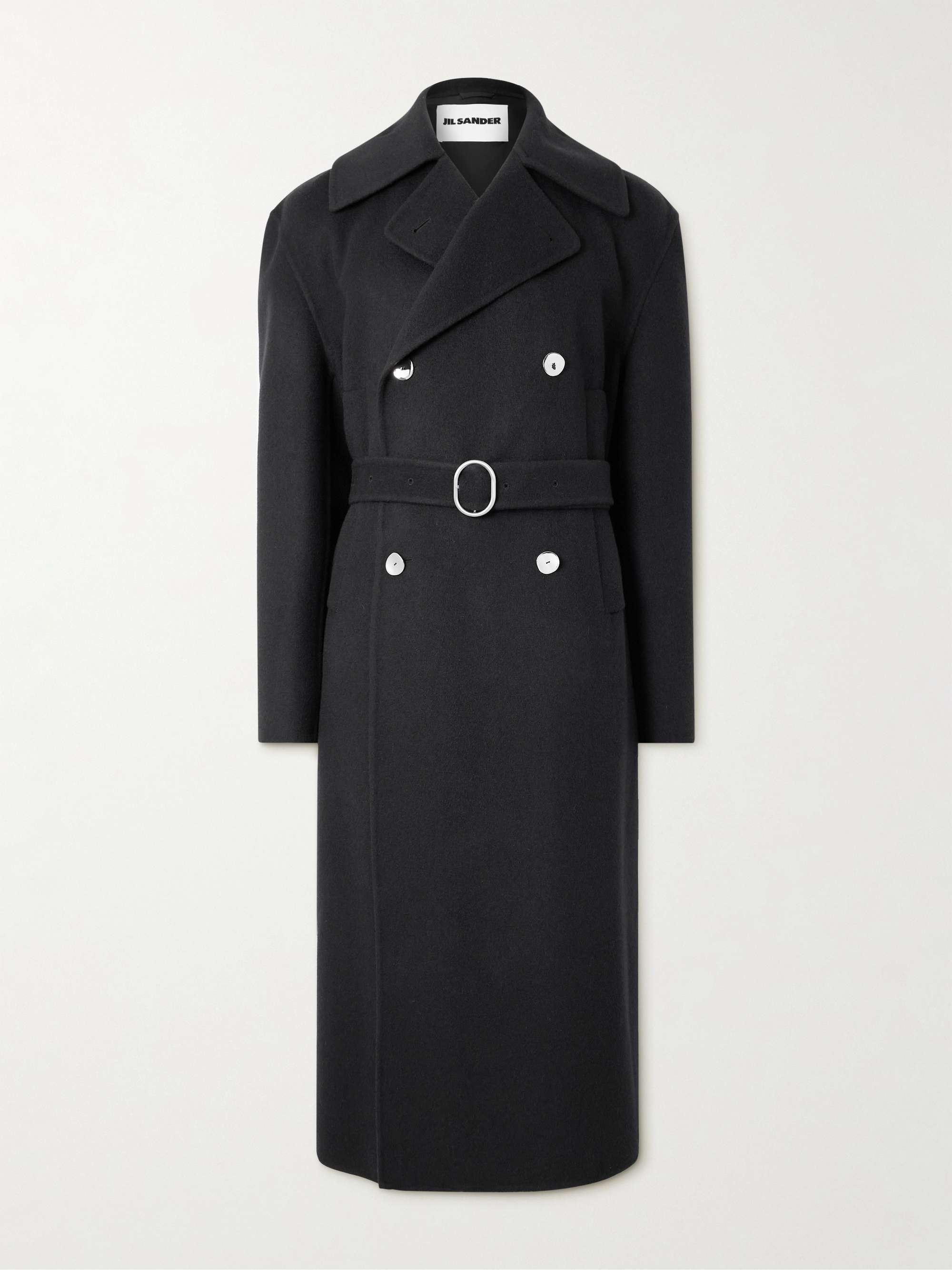 Double-Breasted Belted Double-Faced Cashmere Coat view