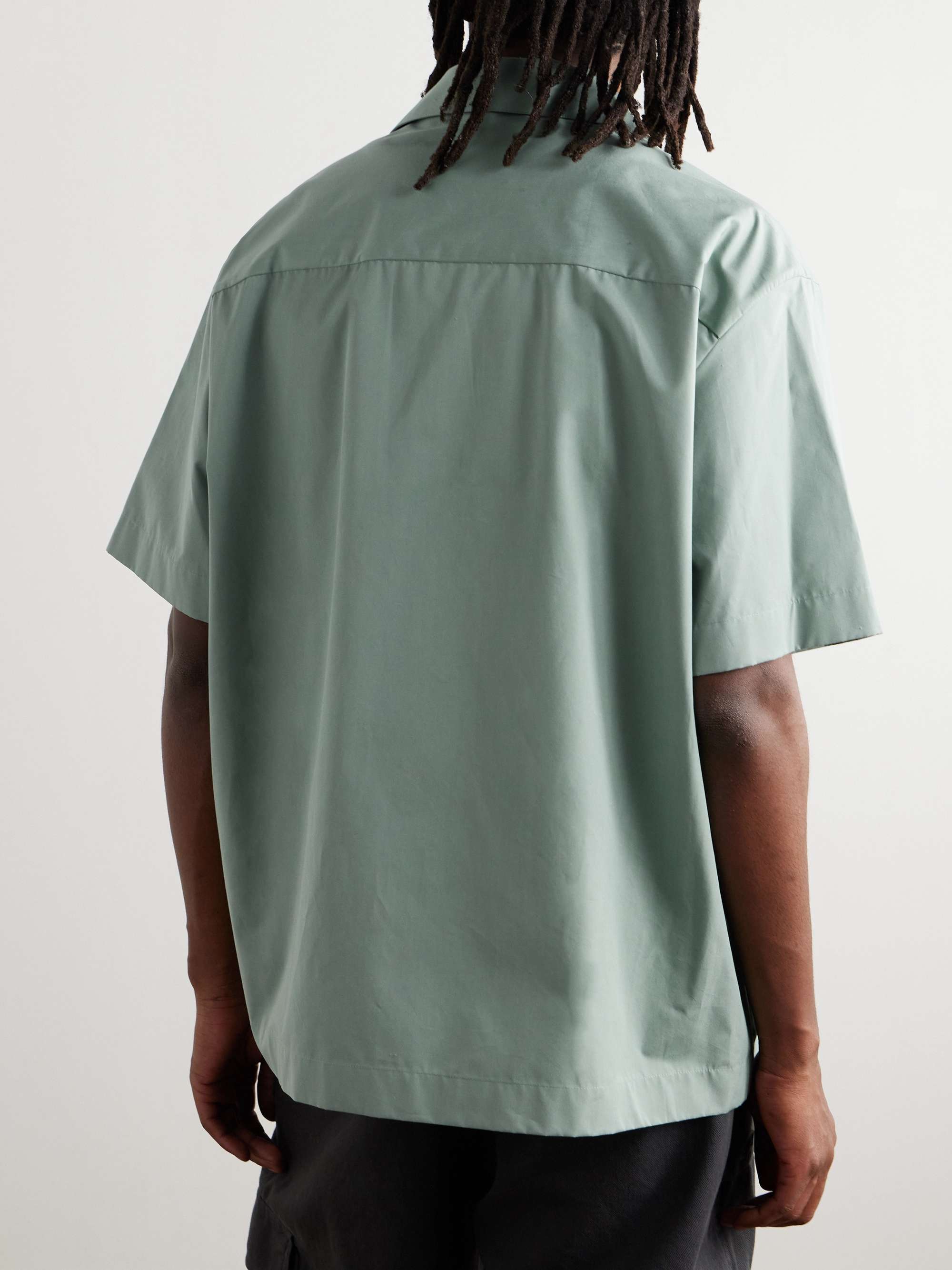 Camp-Collar Organic Cotton-Poplin Shirt view