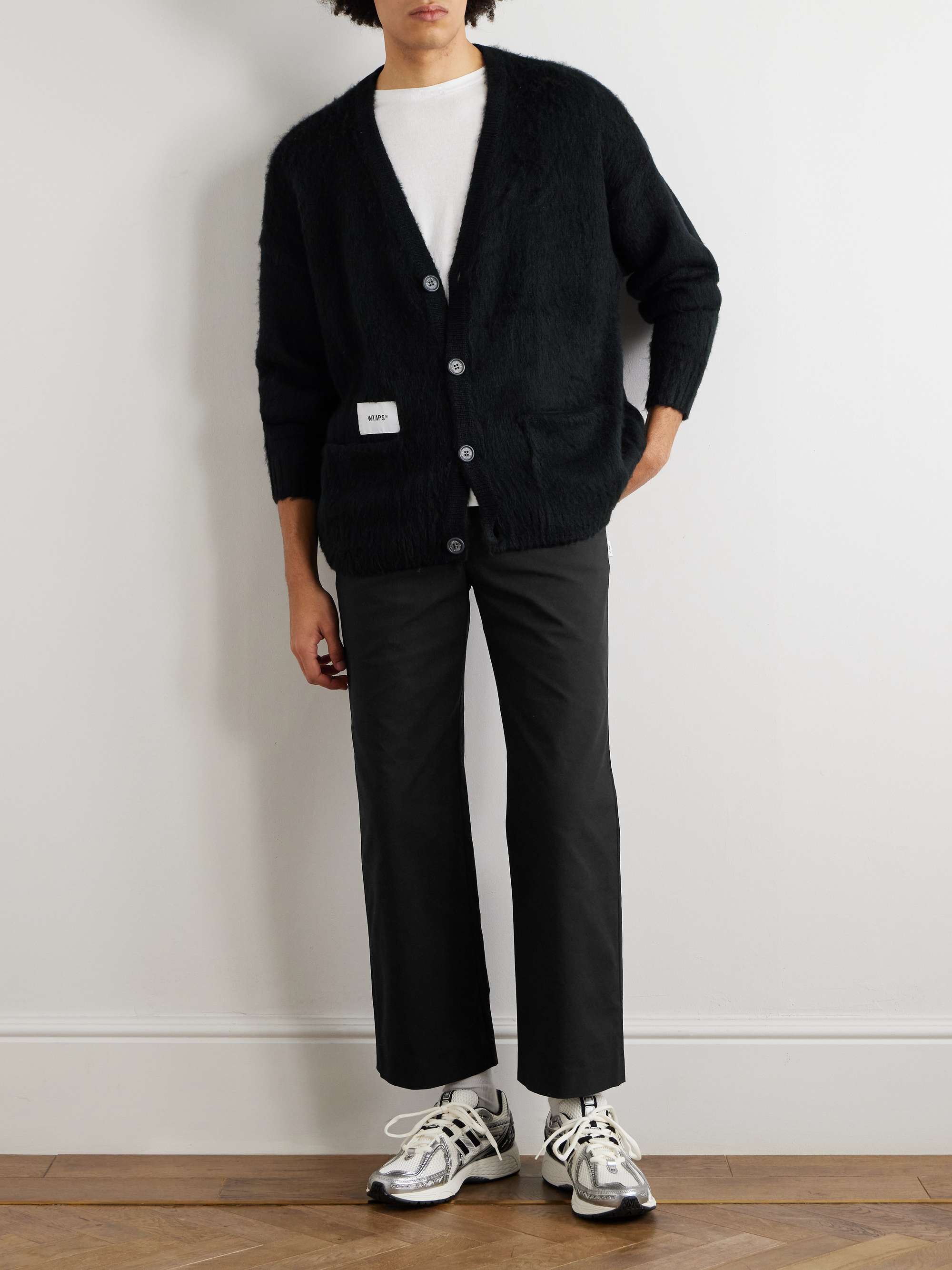 Straight-Leg Cropped Logo-Appliquéd Twill Trousers view