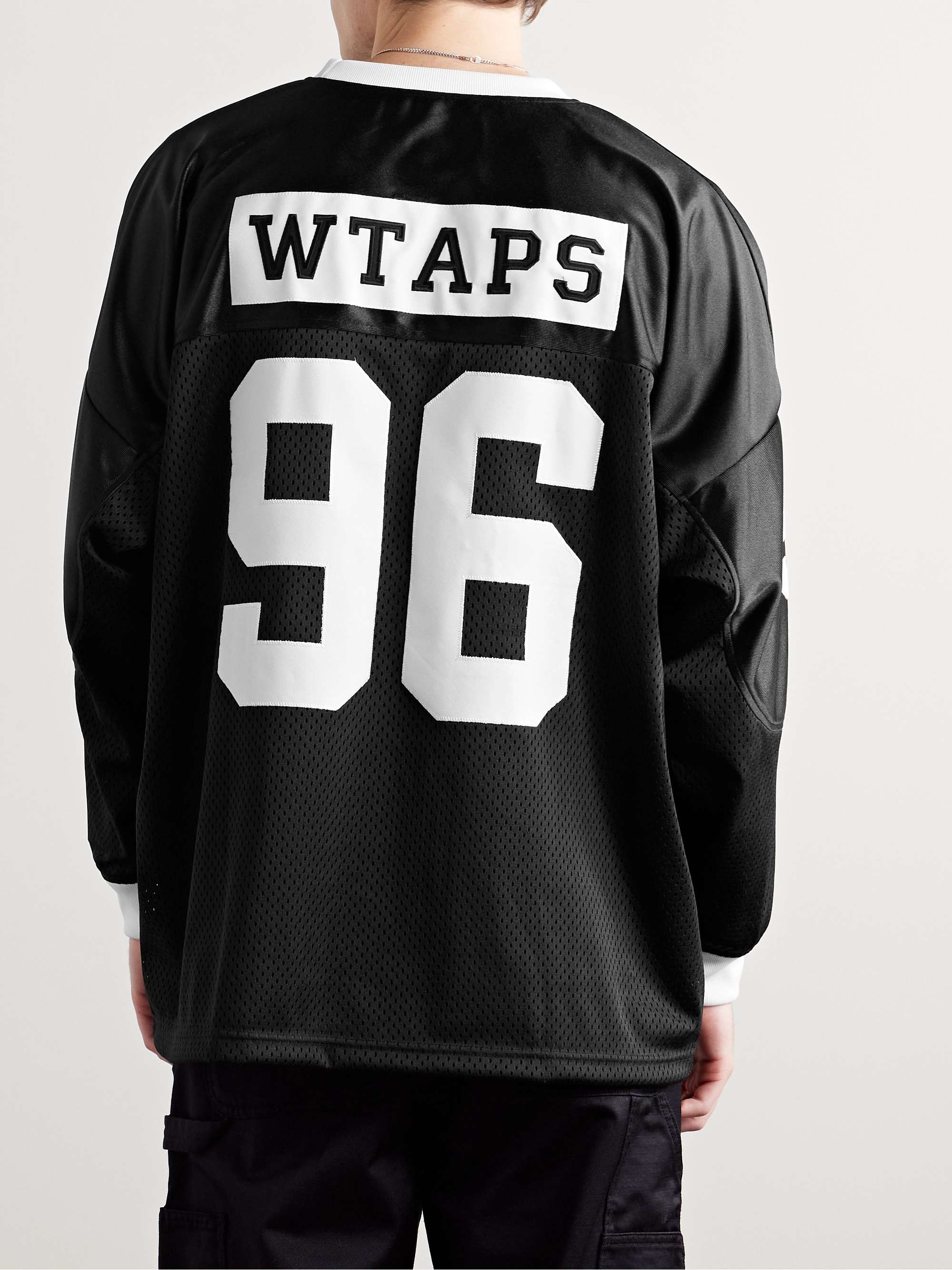 Appliquéd Faille, Mesh and Jersey T-Shirt view