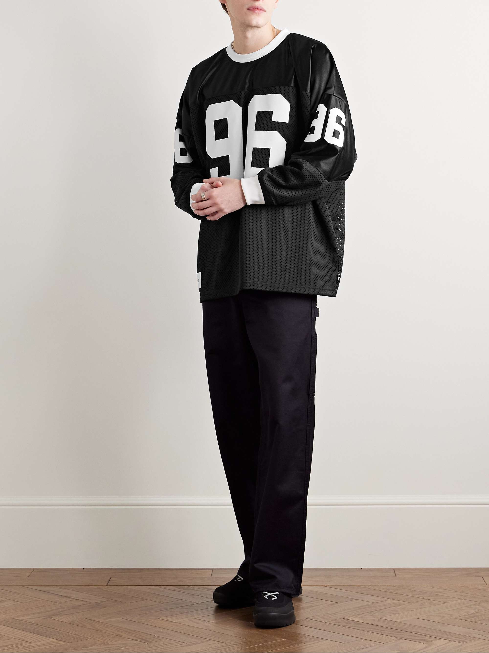 Appliquéd Faille, Mesh and Jersey T-Shirt view
