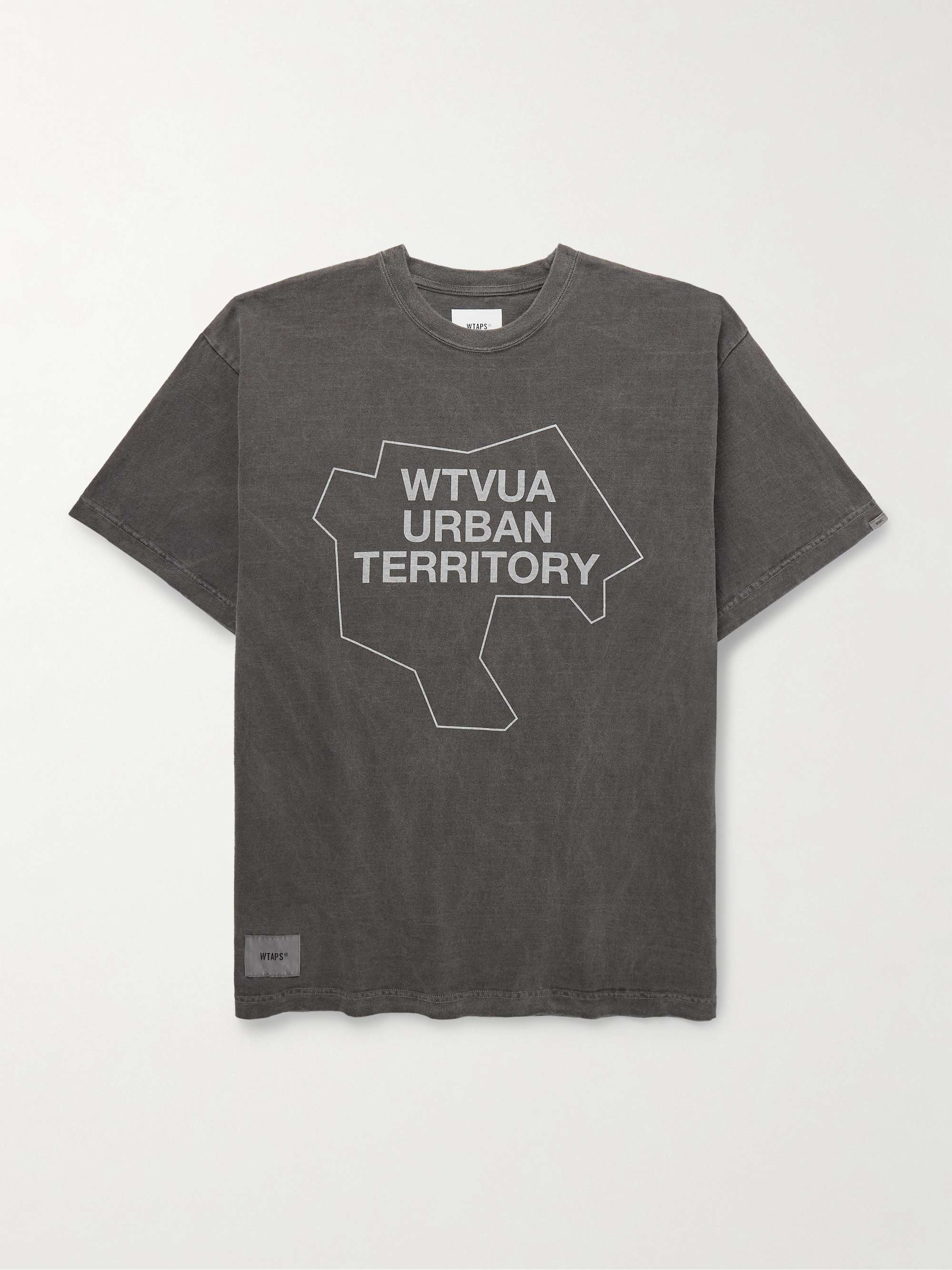 Logo-Appliquéd Garment-Dyed Printed Cotton-Jersey T-Shirt view