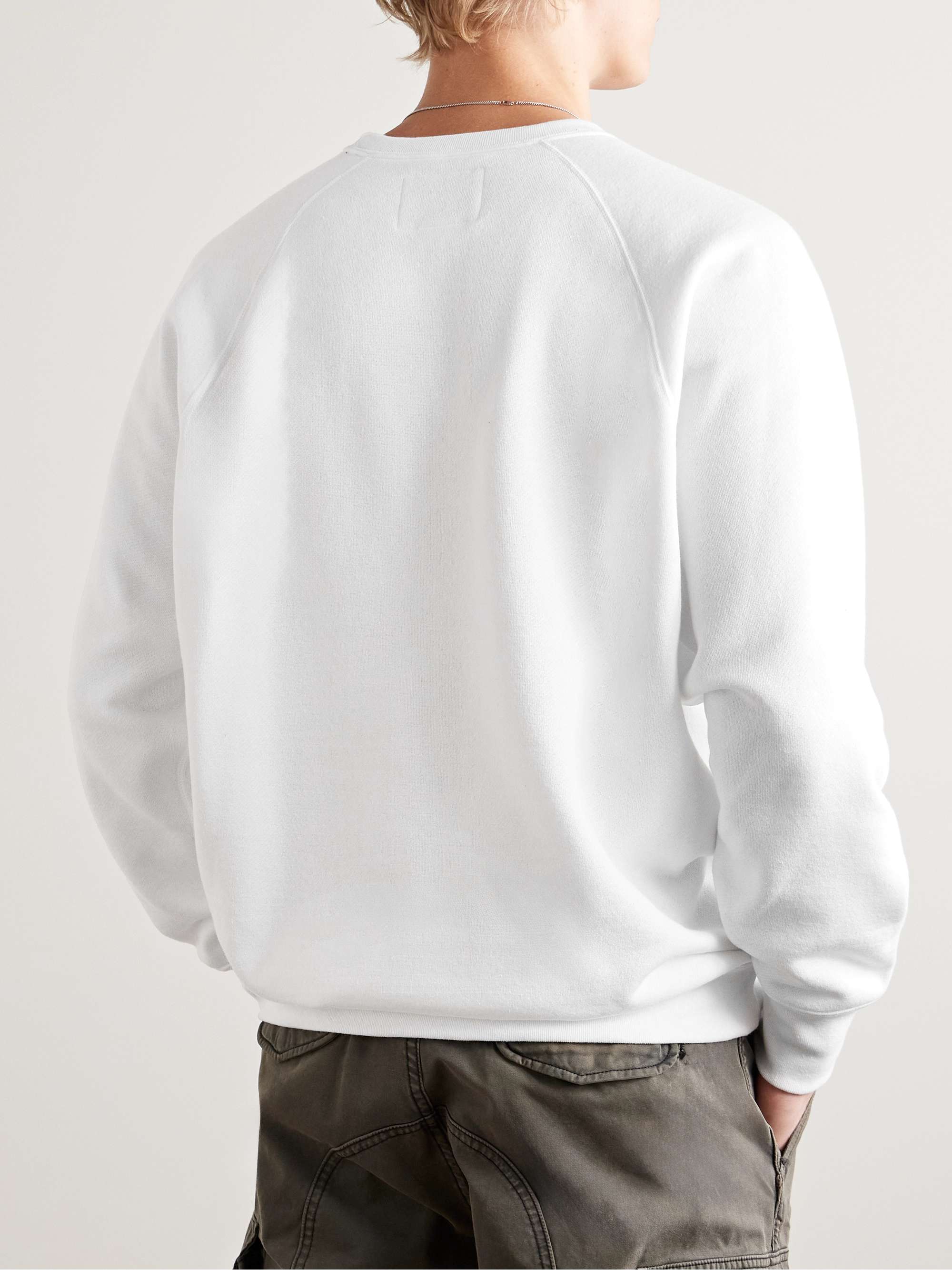 Logo-Embroidered Appliquéd Cotton-Blend Jersey Sweatshirt view