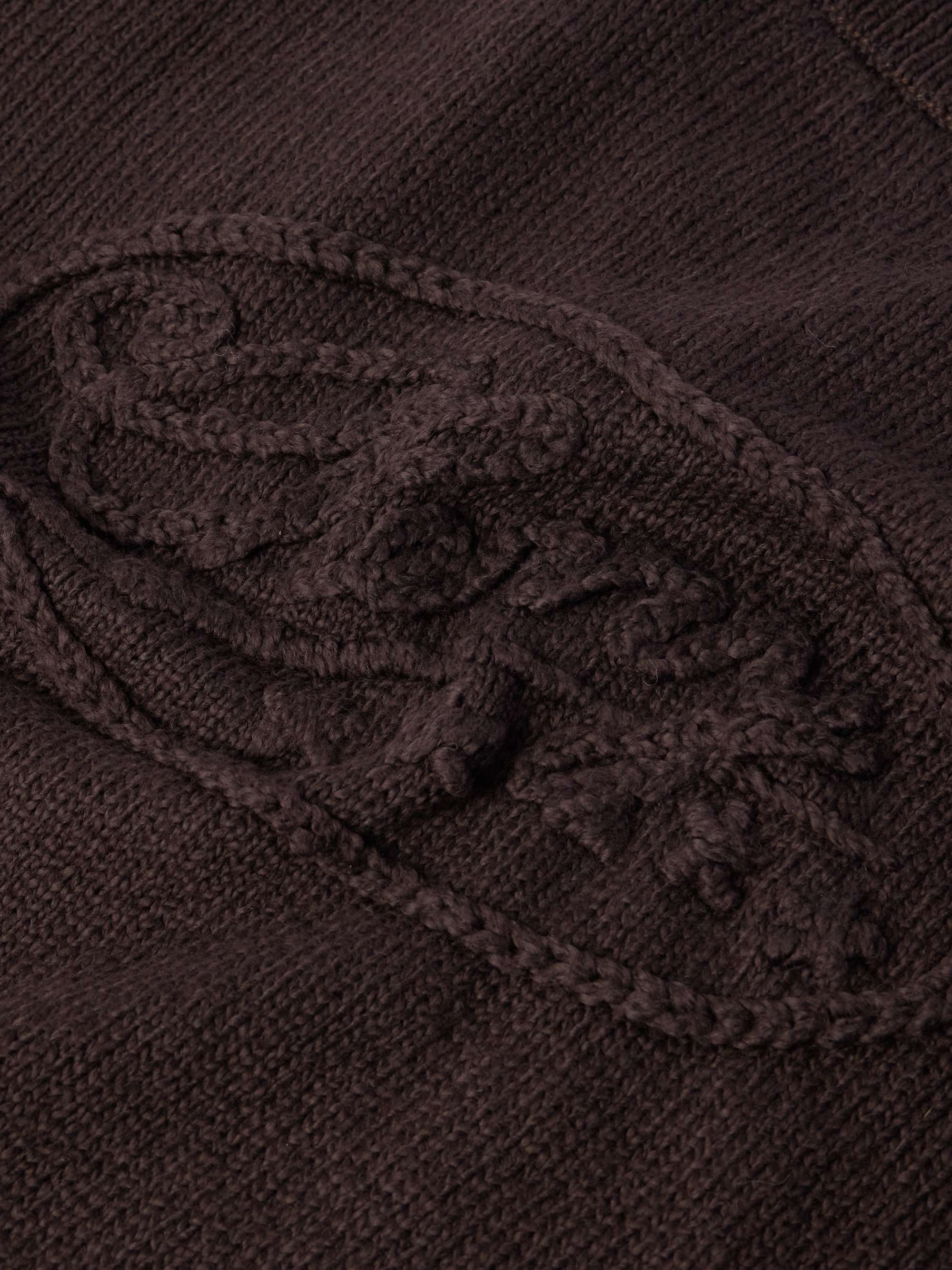 Logo-Embroidered Organic Cotton Sweater view