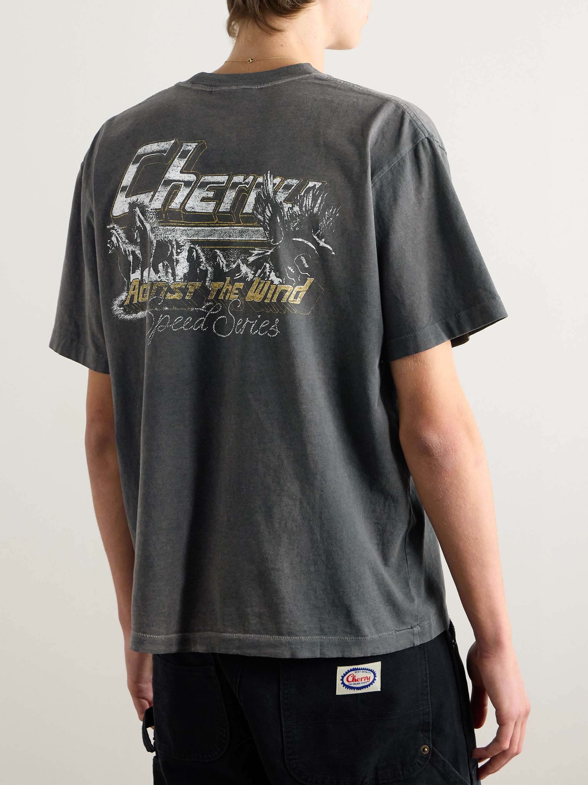 Garment-Dyed Logo-Print Cotton-Jersey T-Shirt view