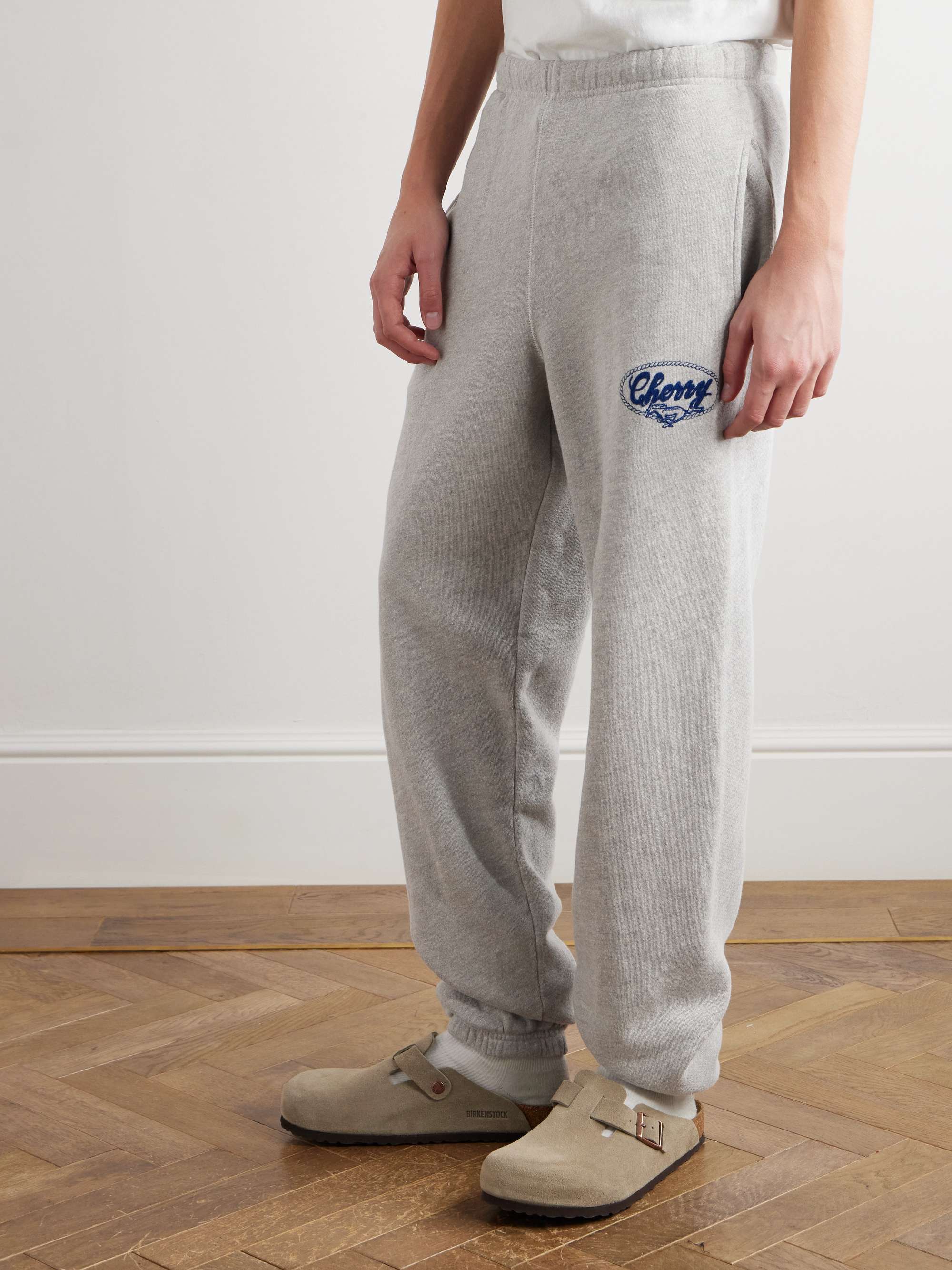 Horse Power Logo-Embroidered Cotton-Jersey Sweatpants view