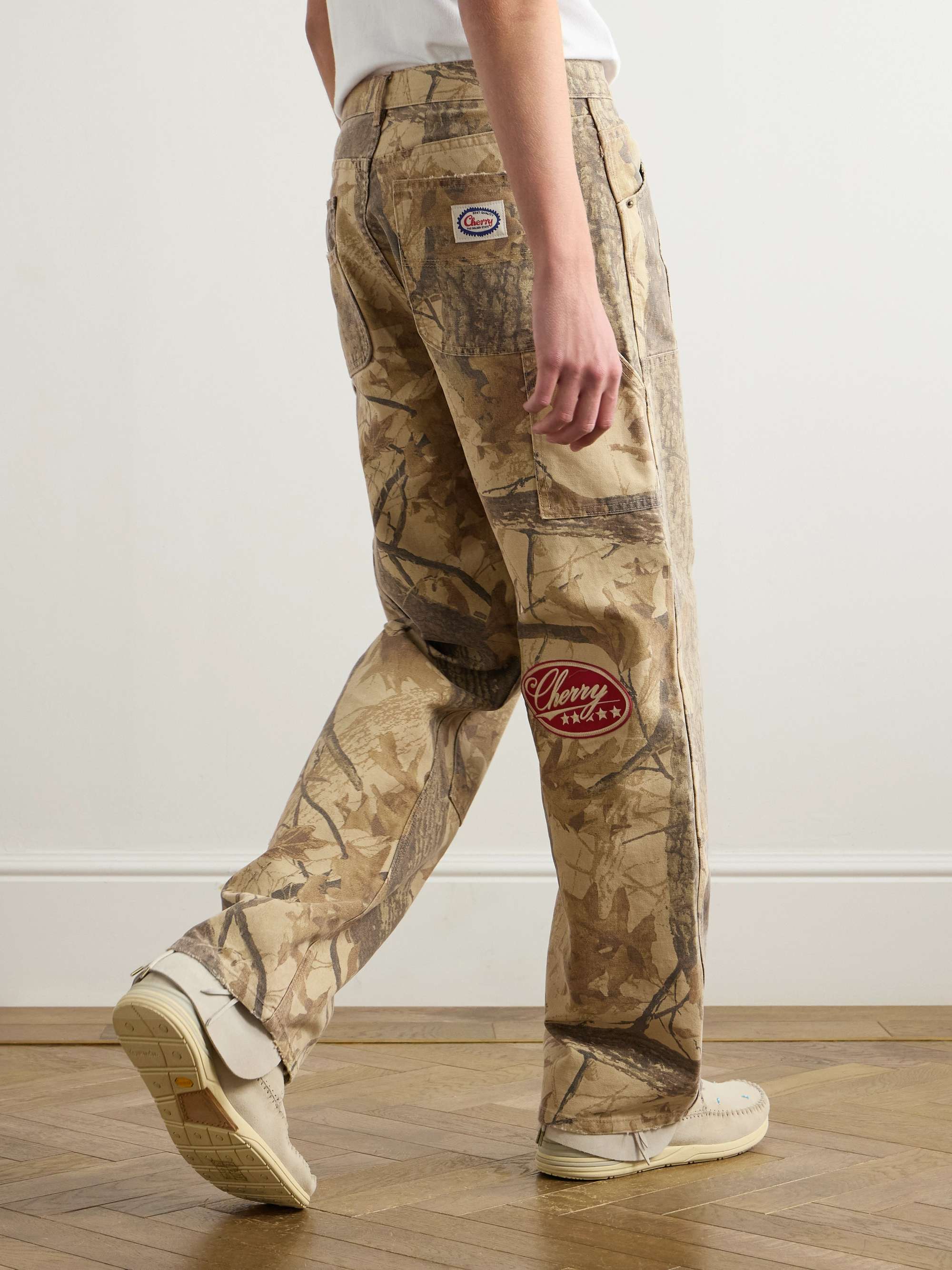 Mossy Oak Straight-Leg Printed Cotton-Canvas Trousers view