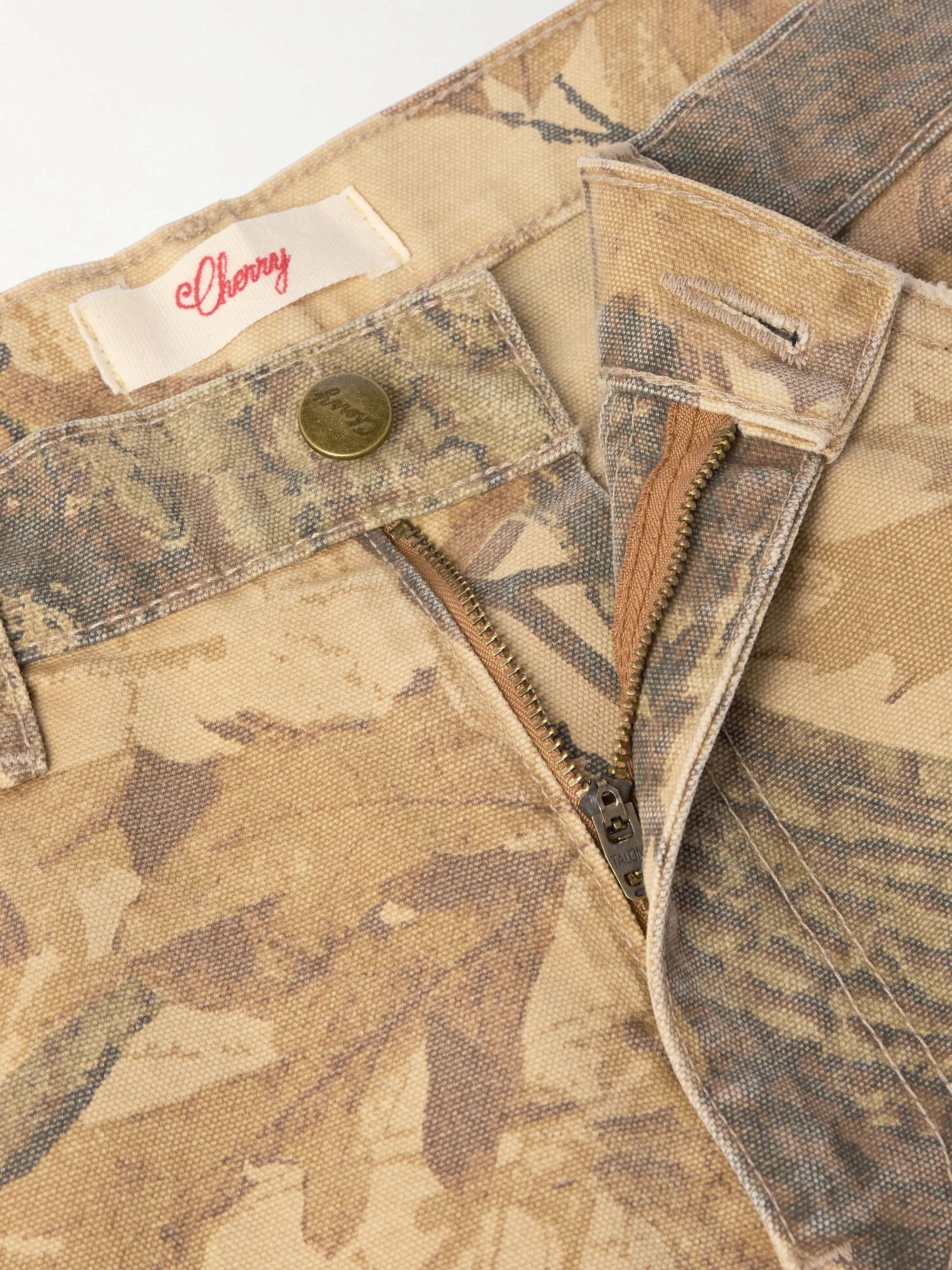 Mossy Oak Straight-Leg Printed Cotton-Canvas Trousers view