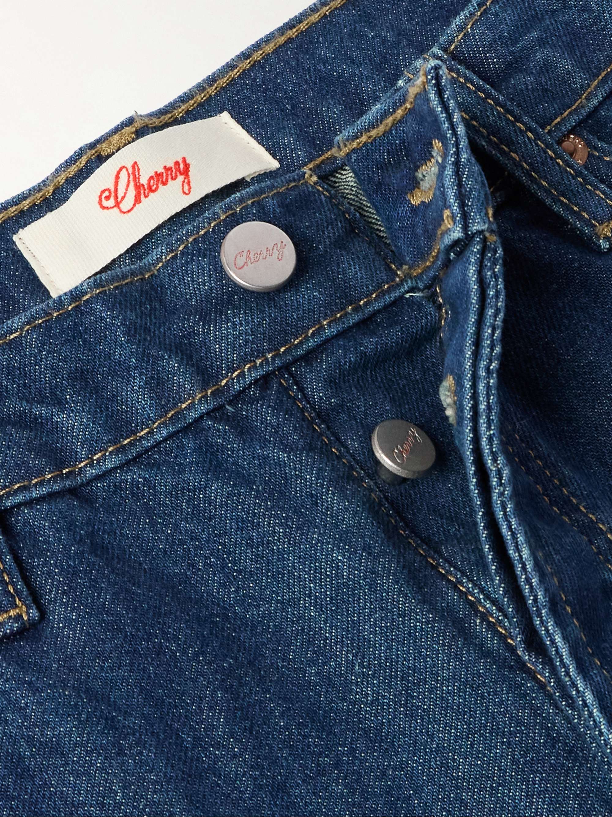 Straight-Leg Logo-Embroidered Jeans view