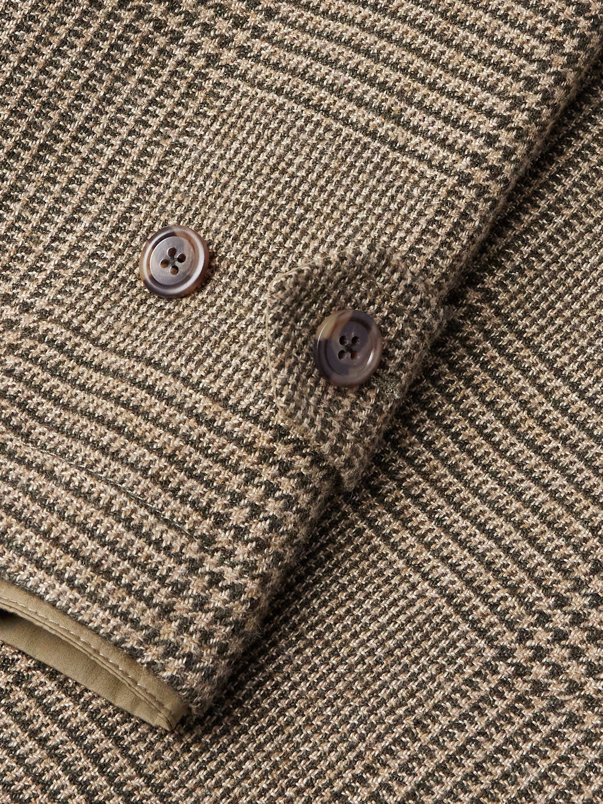 Balmacaan Reversible Belted Tweed and Poplin Coat view