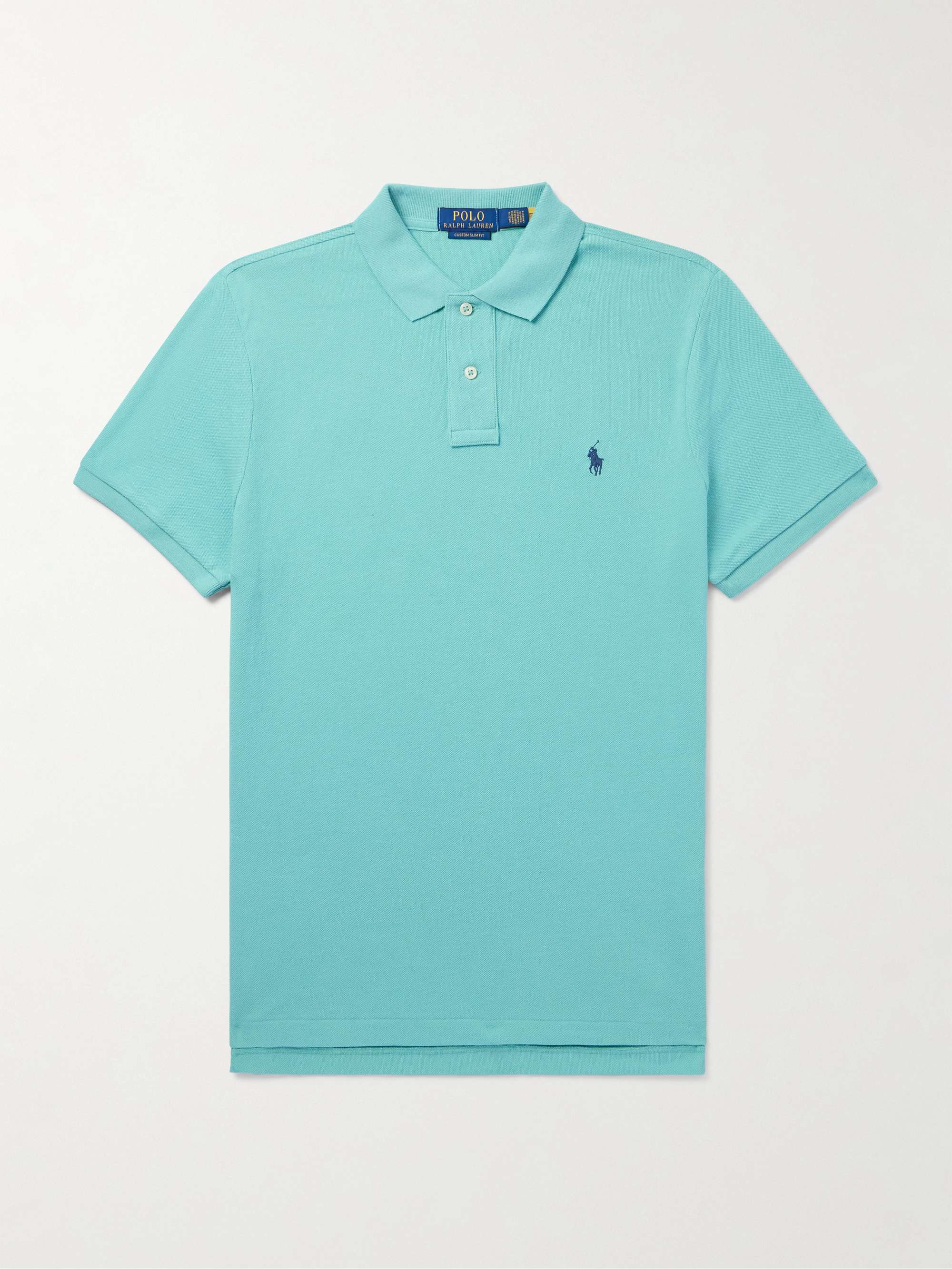 Slim-Fit Logo-Embroidered Cotton-Piqué Polo Shirt view
