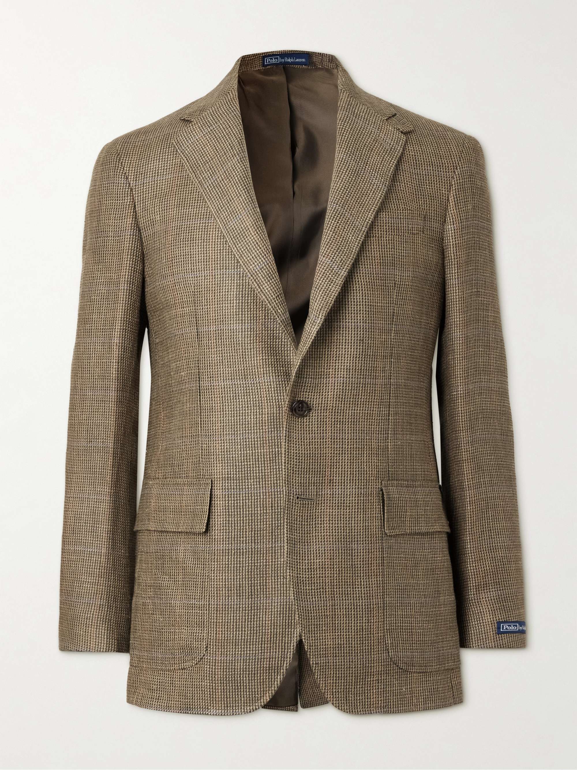Checked Linen and Silk-Blend Tweed Blazer view