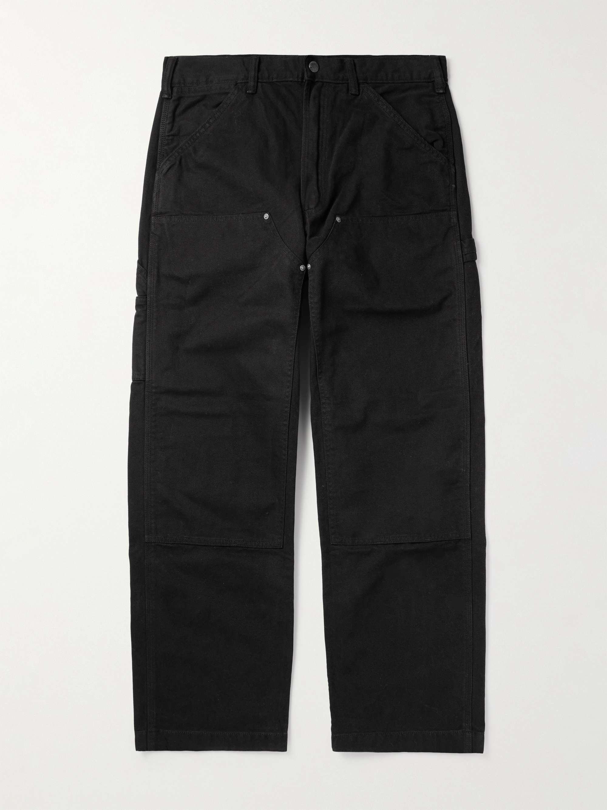 Wide-Leg Cotton-Canvas Trousers view