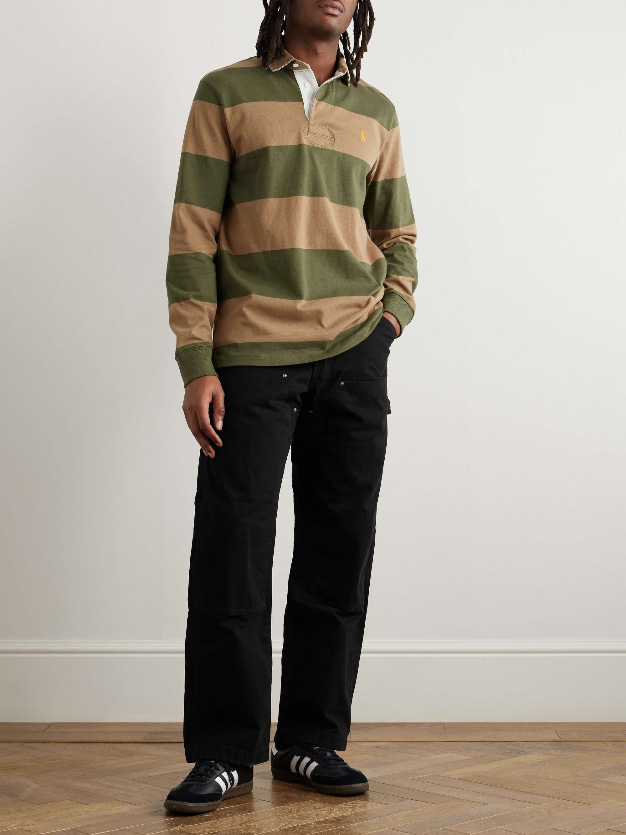 Wide-Leg Cotton-Canvas Trousers view