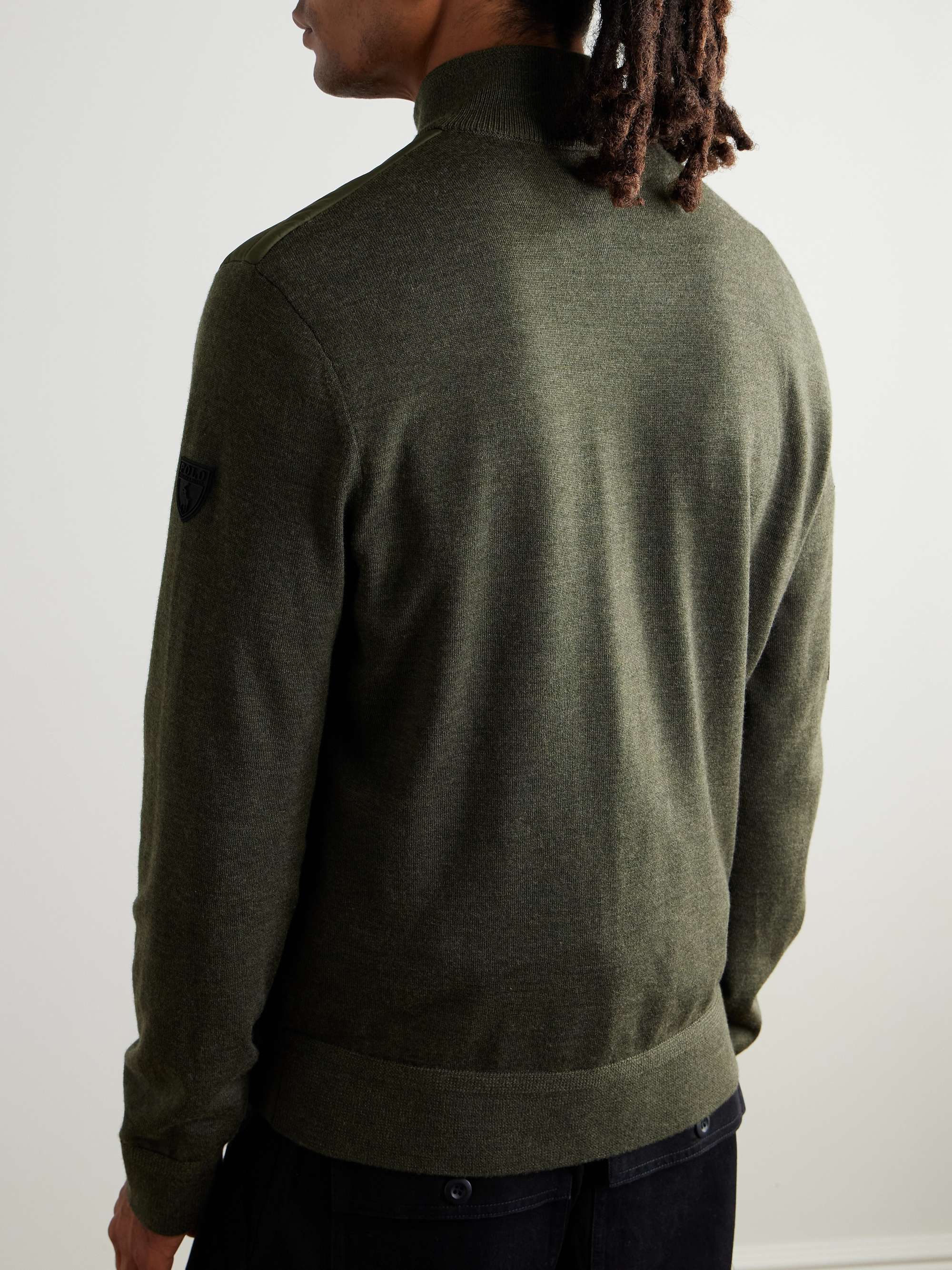 Quilted Shell and Logo-Appliquéd Wool Jacket view