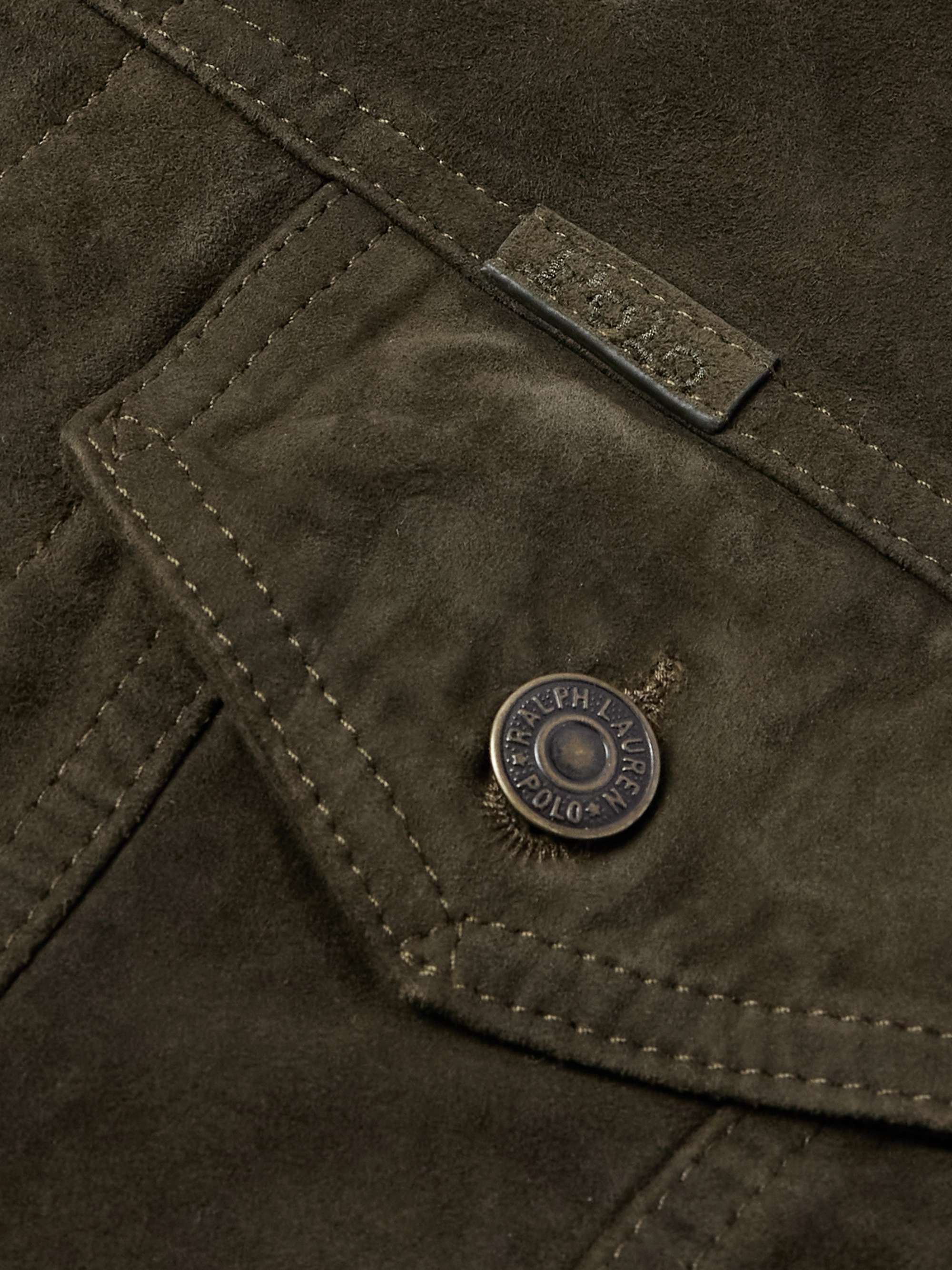 Icon Slim-Fit Suede Trucker Jacket view