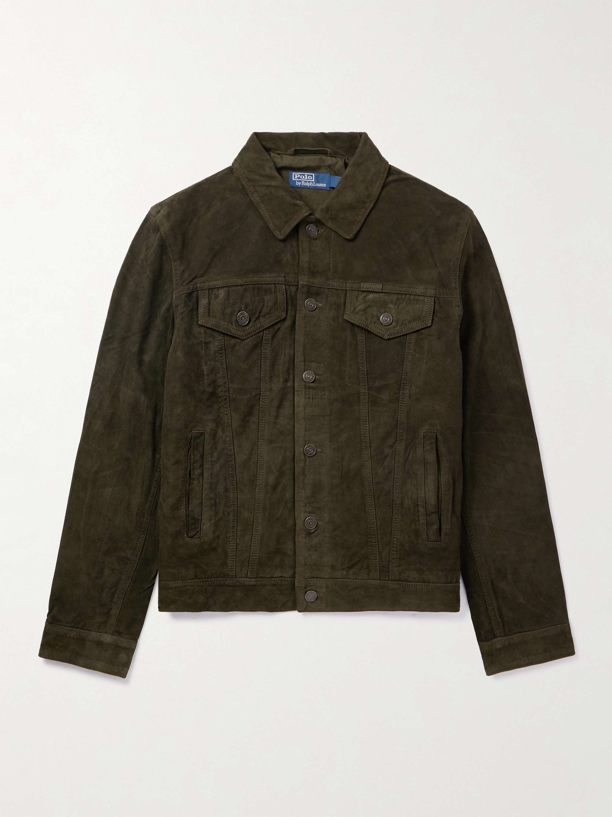 Icon Slim-Fit Suede Trucker Jacket view