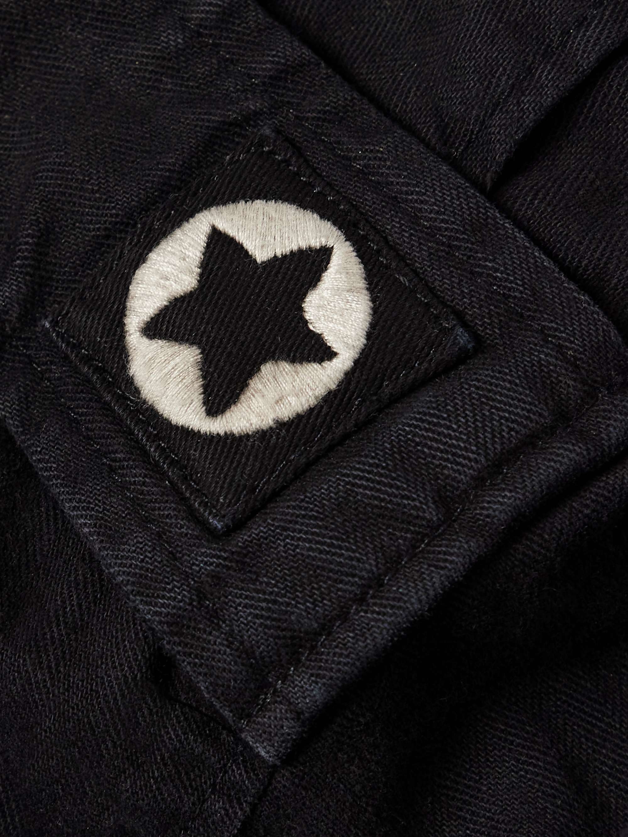 Logo-Appliquéd Herringbone Cotton Field Jacket view