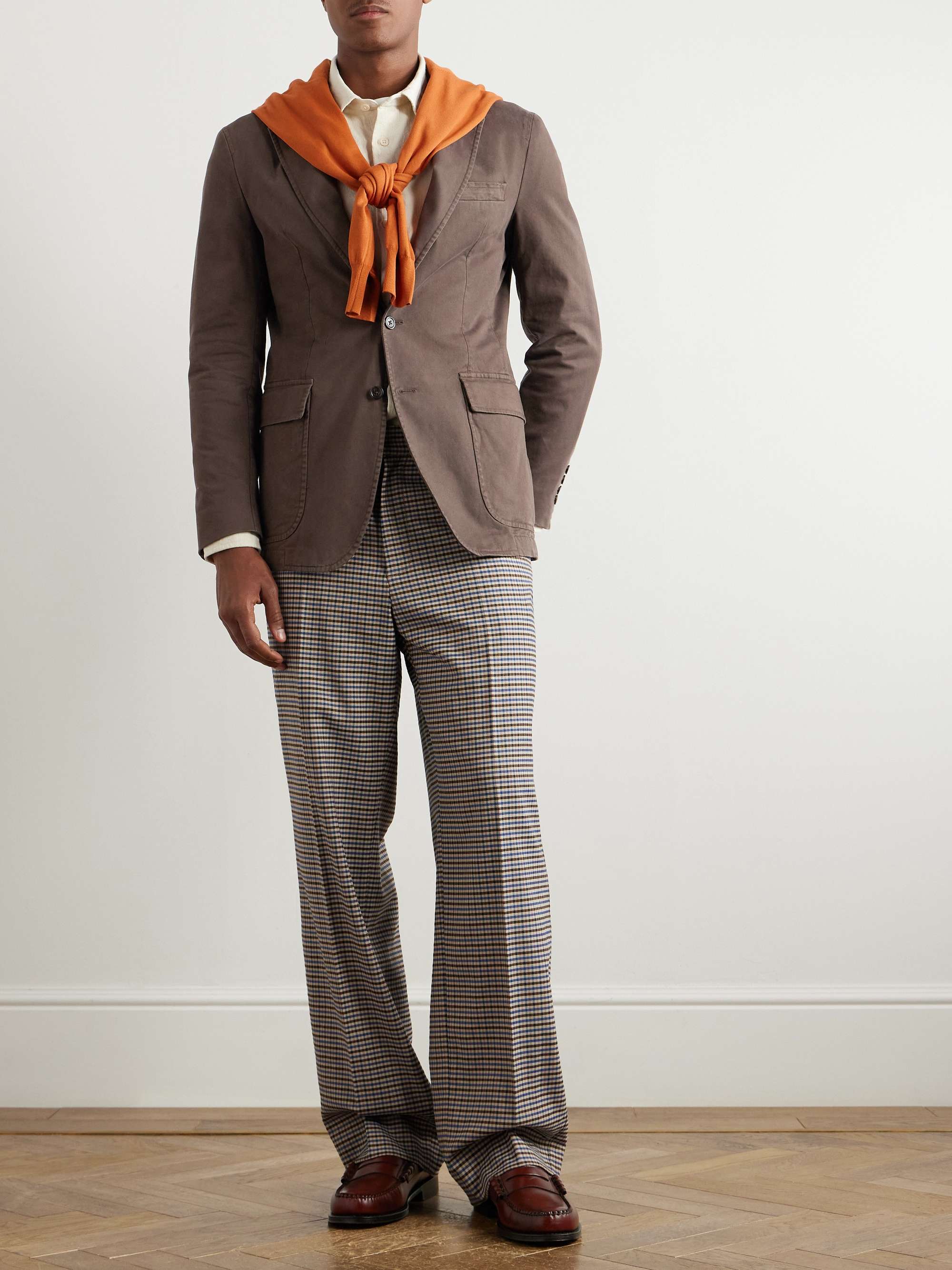 Cotton-Blend Twill Blazer view