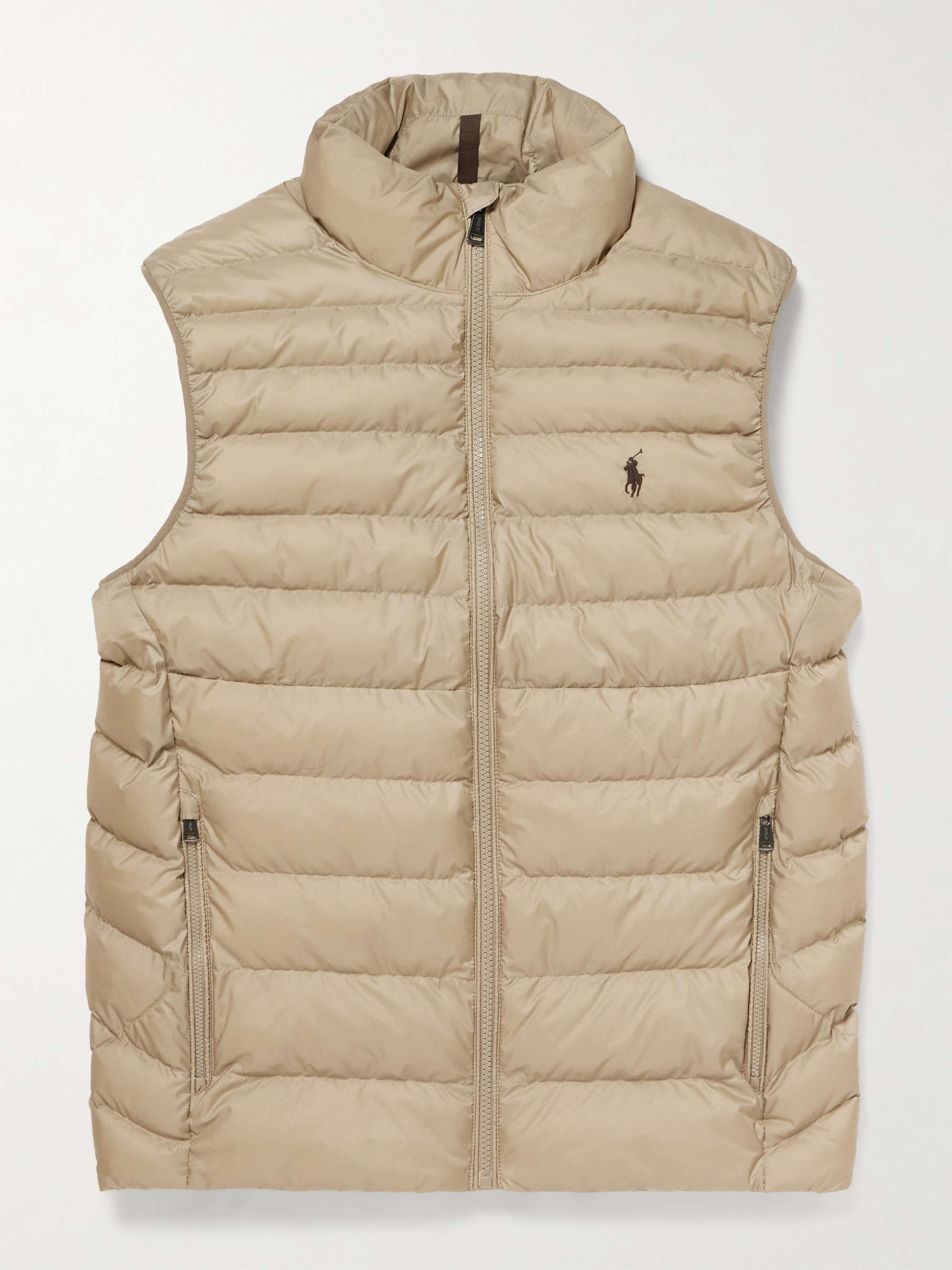 Terra Logo-Embroidered Quilted Recycled-Shell Gilet view