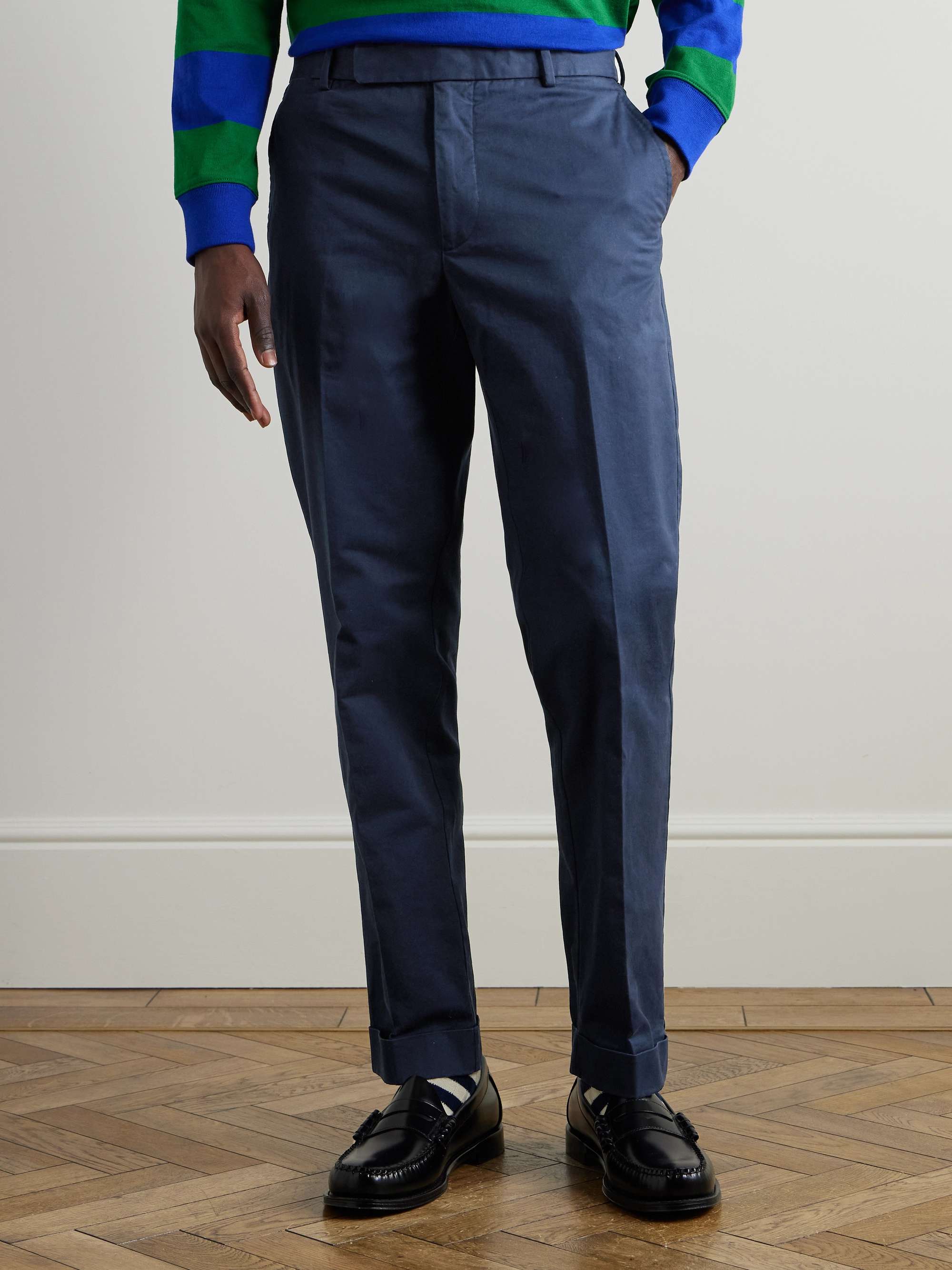 Chester Straight-Leg Cotton-Blend Twill Suit Trousers view
