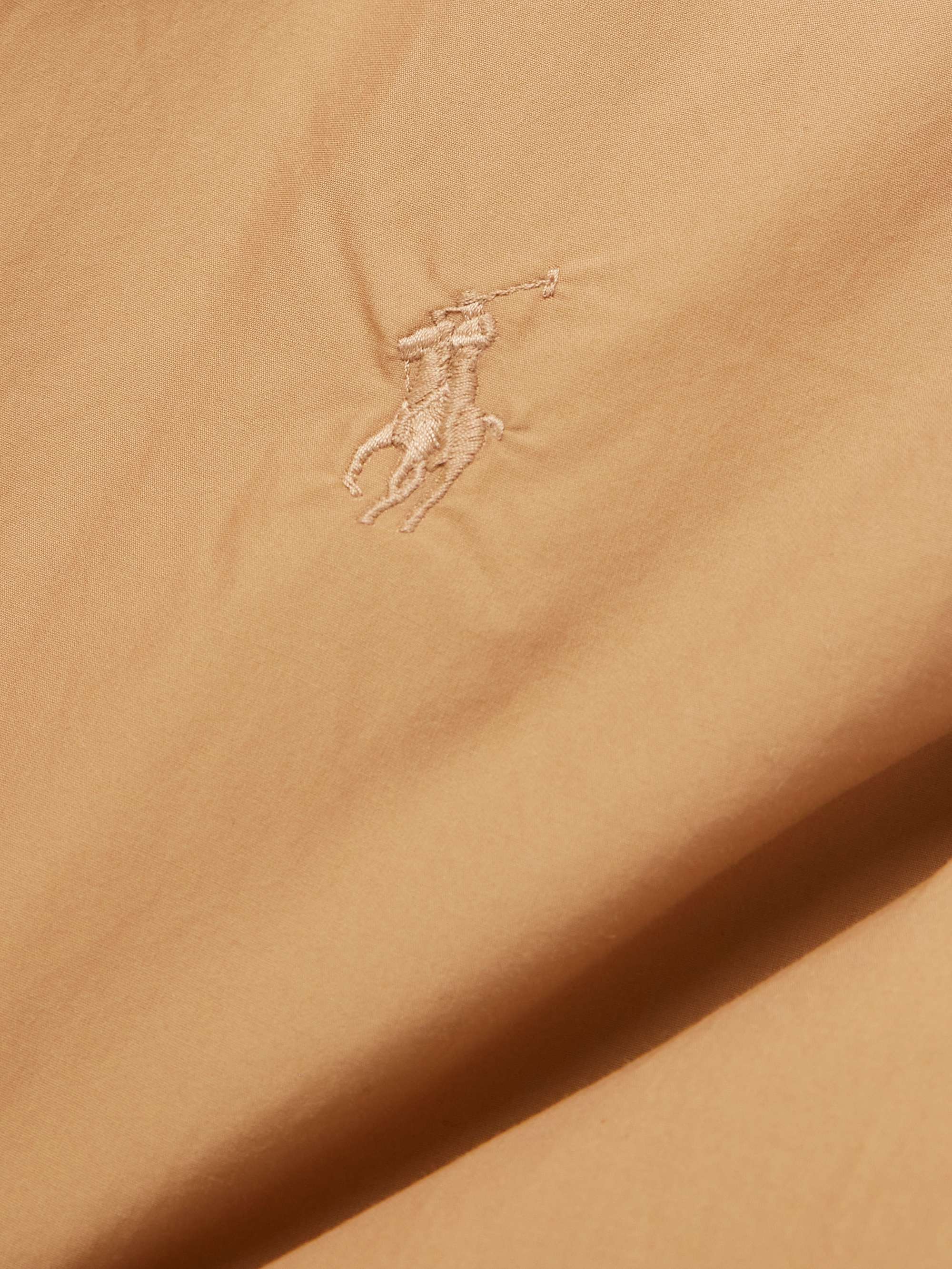 Logo-Embroidered Merino Wool and Cotton-Blend Shell Jacket view