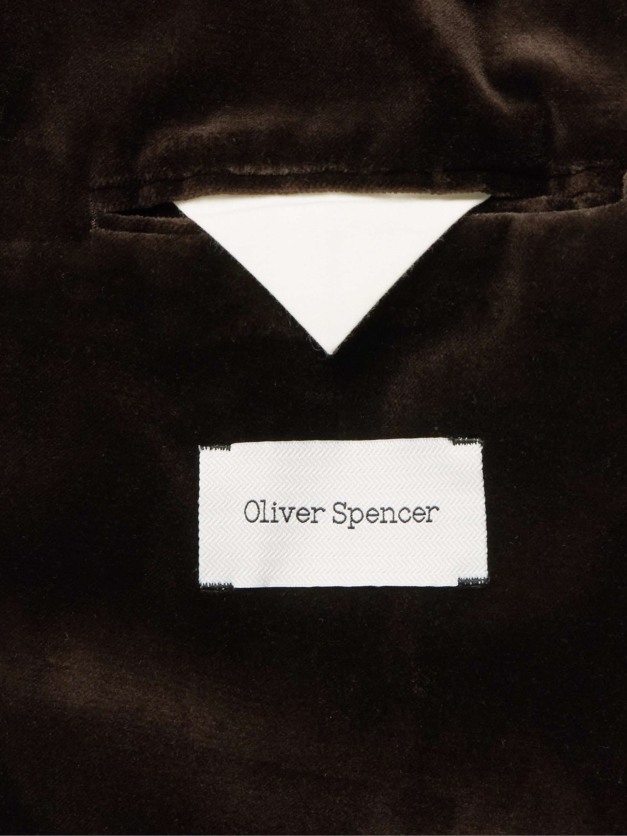 Slim-Fit Double-Breasted Cotton-Velvet Blazer view