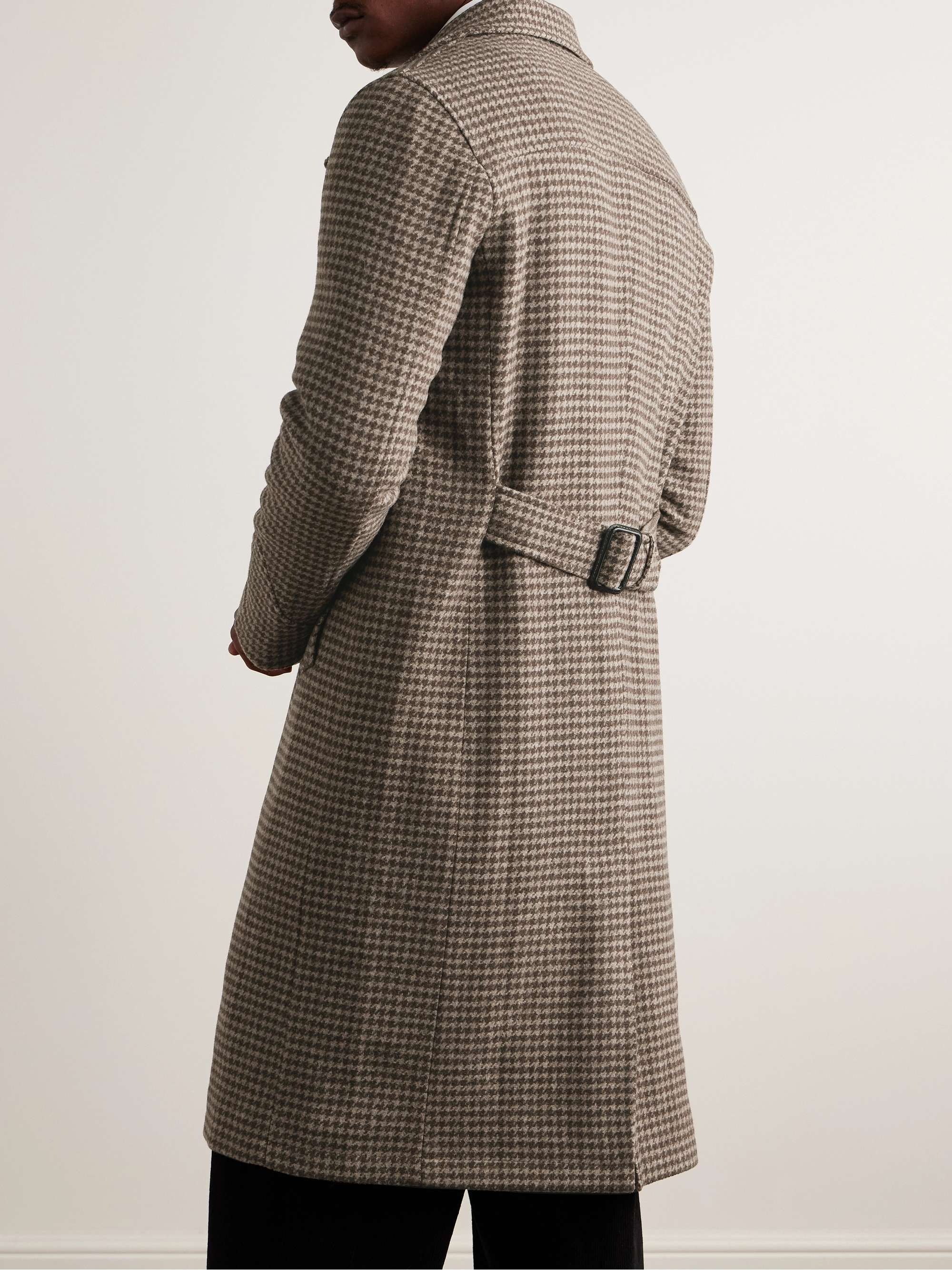 Big Double-Breasted Houndstooth Wool Coat view