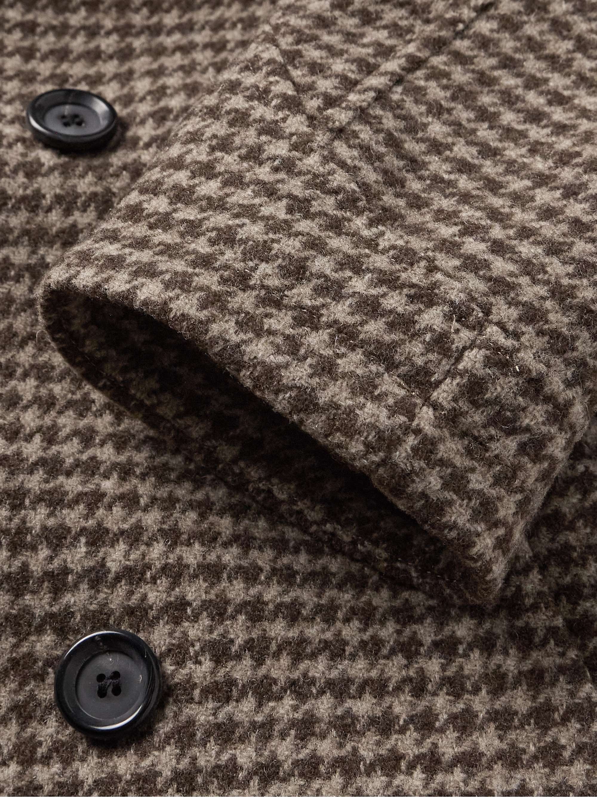 Big Double-Breasted Houndstooth Wool Coat view