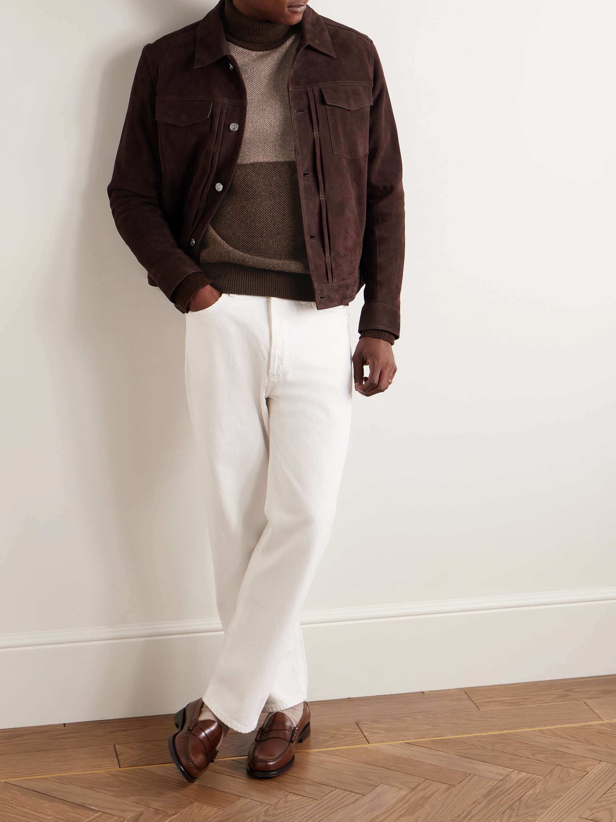 Talbot Colour-Block Wool Rollneck Sweater view