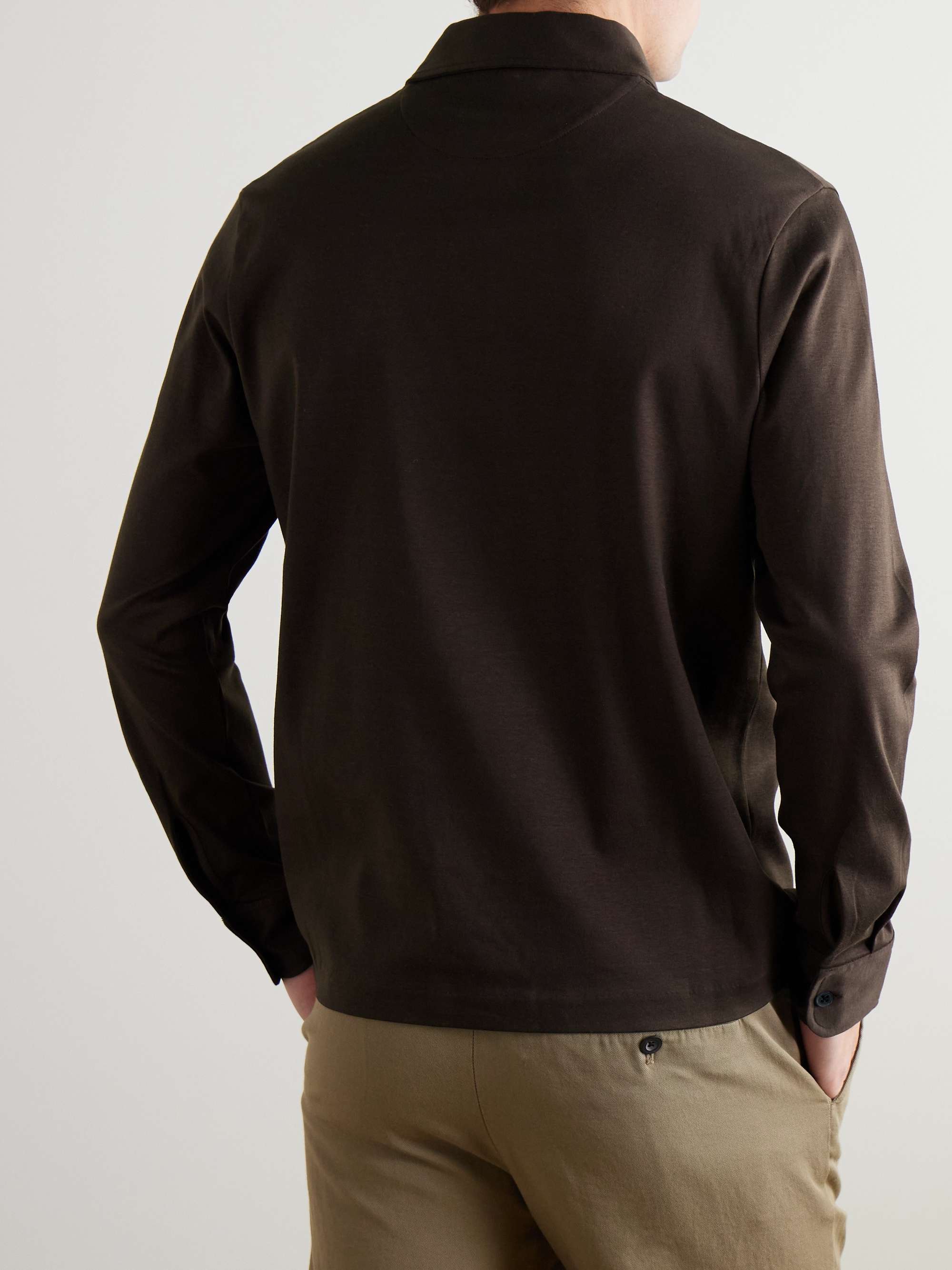 Mercerised Cotton-Jersey Polo Shirt view