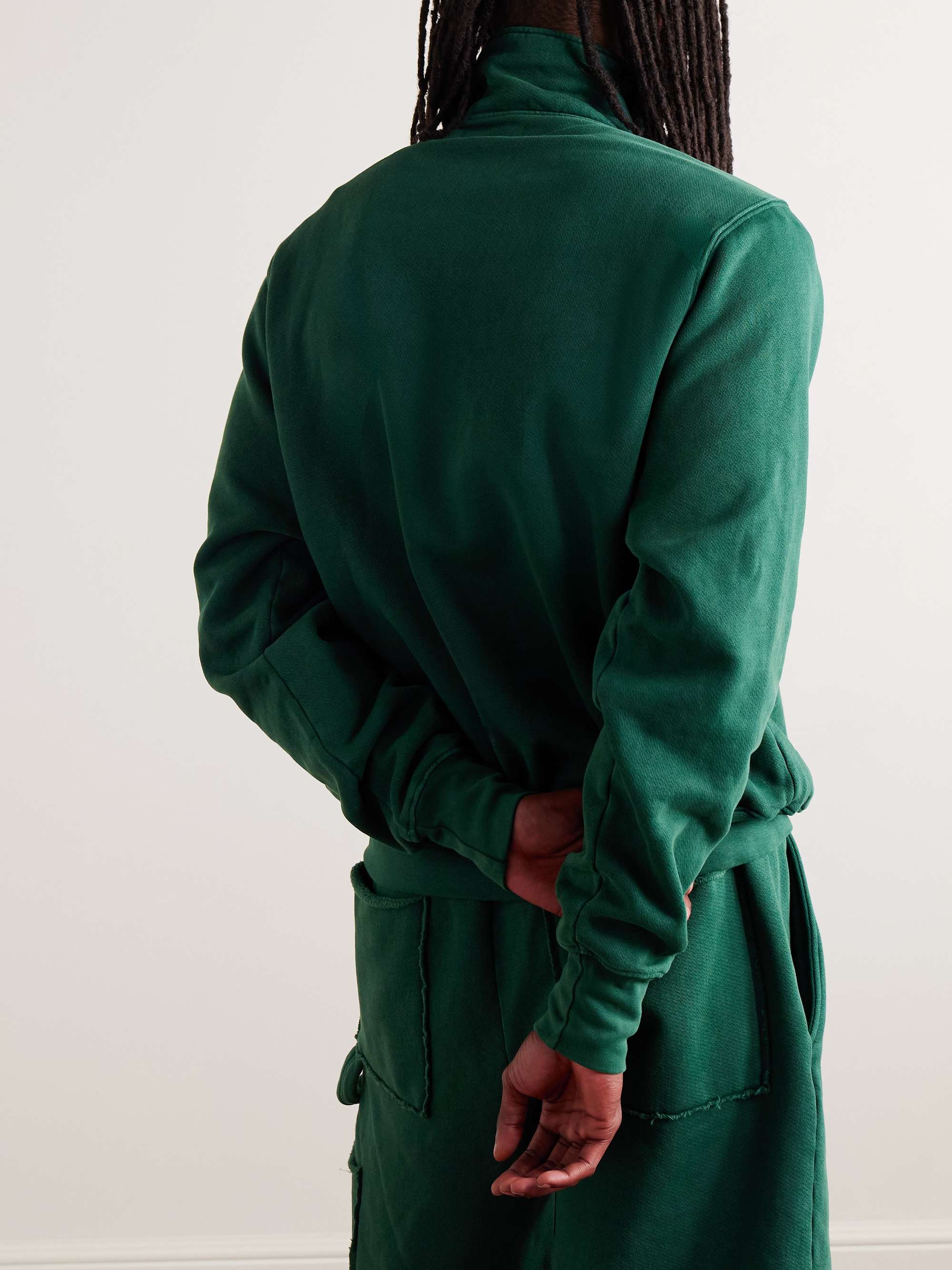 Yacht Garment-Dyed Cotton-Jersey Half-Zip Sweatshirt view