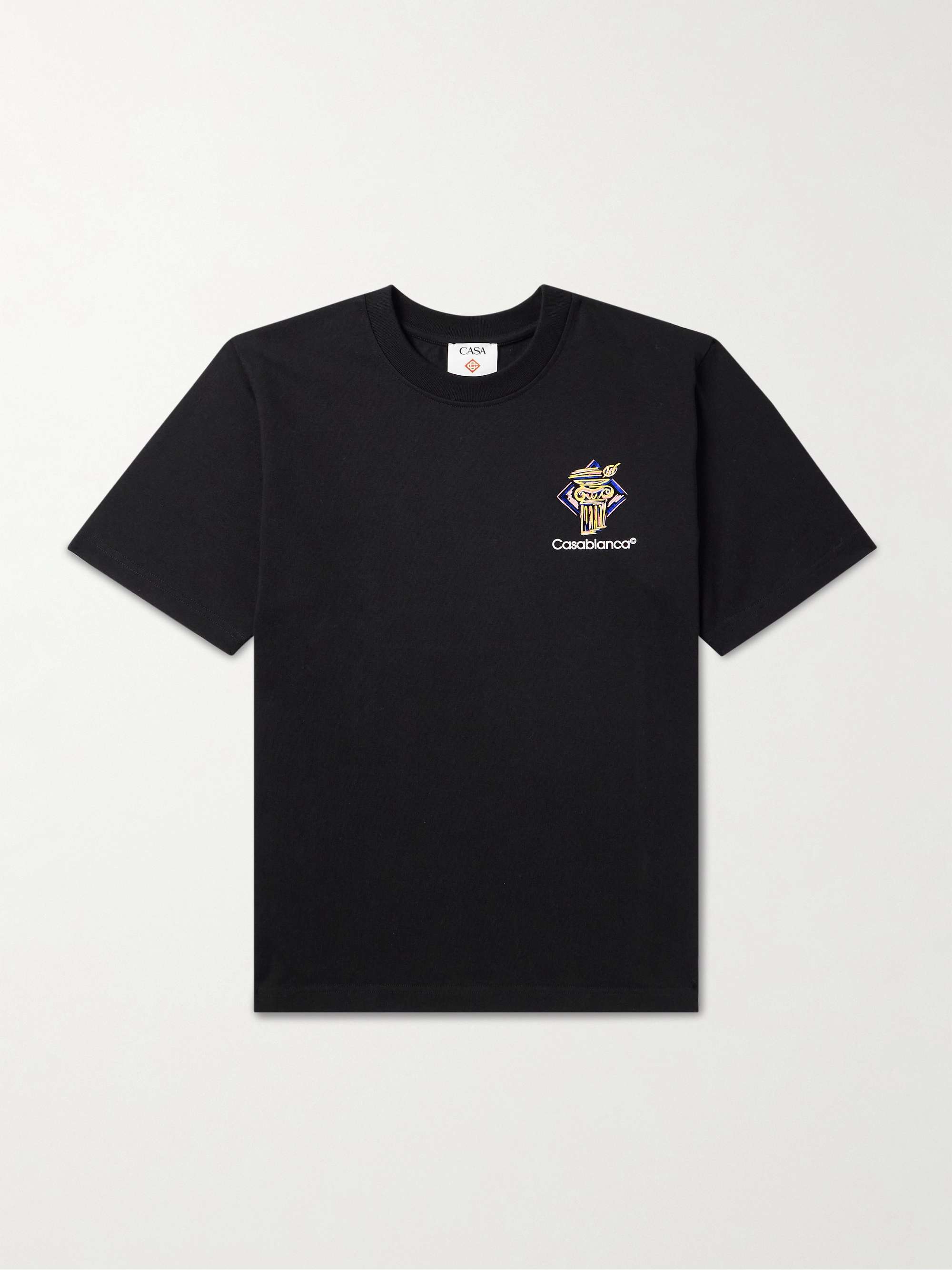 Diamond Column Printed Organic Cotton-Jersey T-Shirt view