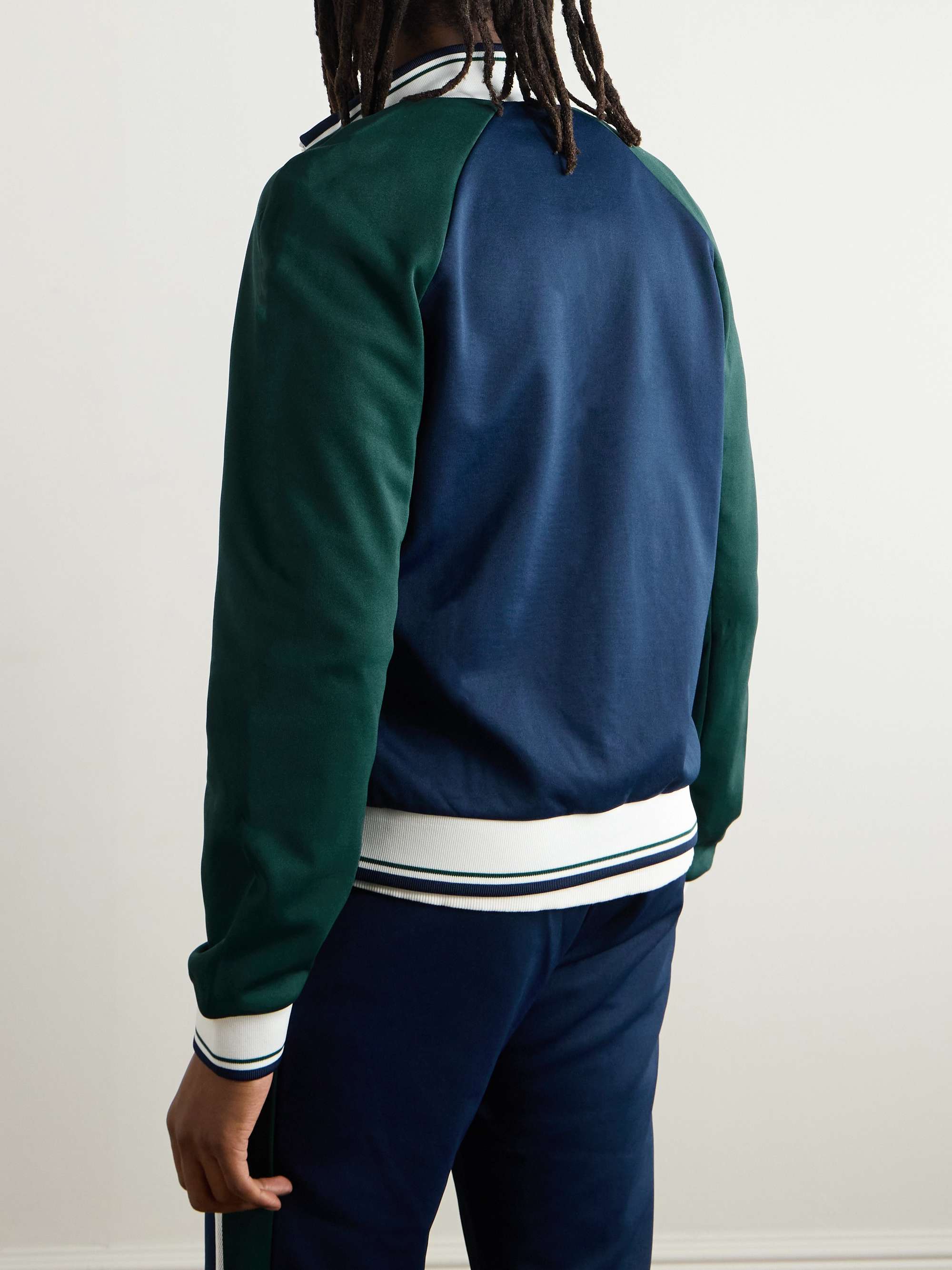 Logo-Appliquéd Mesh-Trimmed Tech-Jersey Track Jacket view