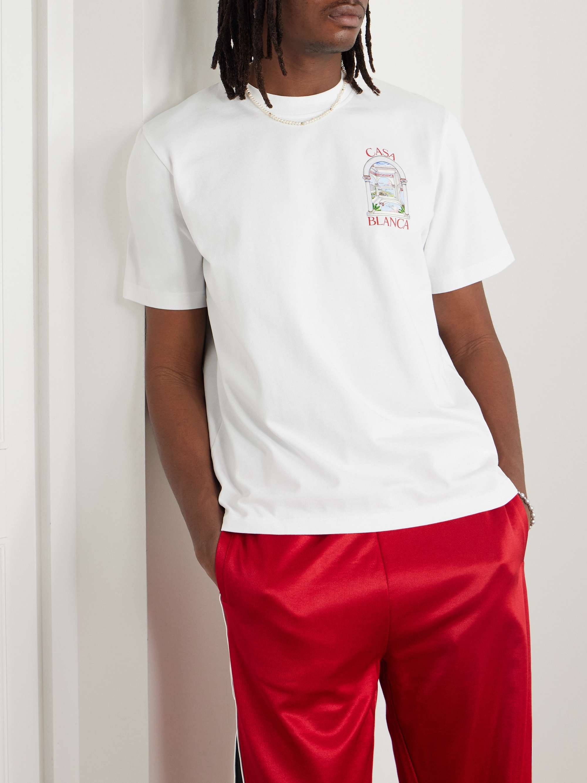 Le Passage Printed Organic Cotton-Jersey T-Shirt view