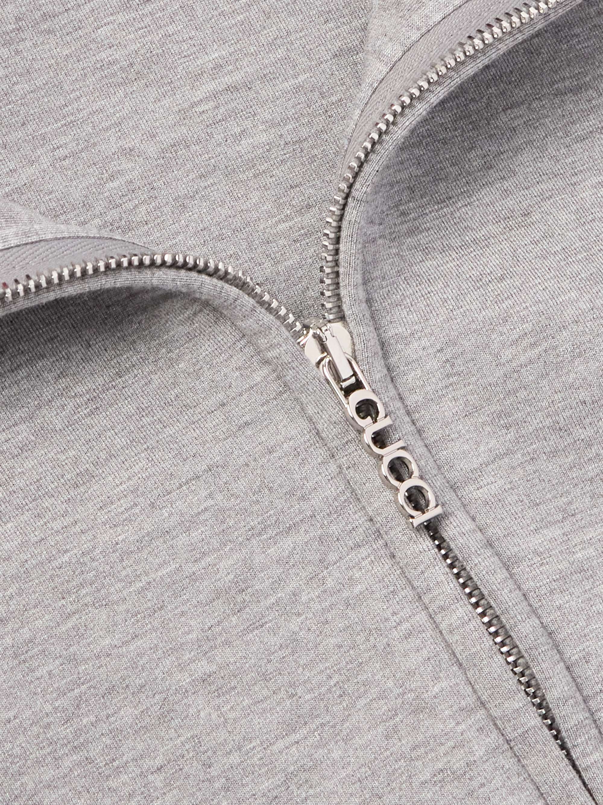 Logo-Appliquéd Jersey Zip-Up Hoodie view