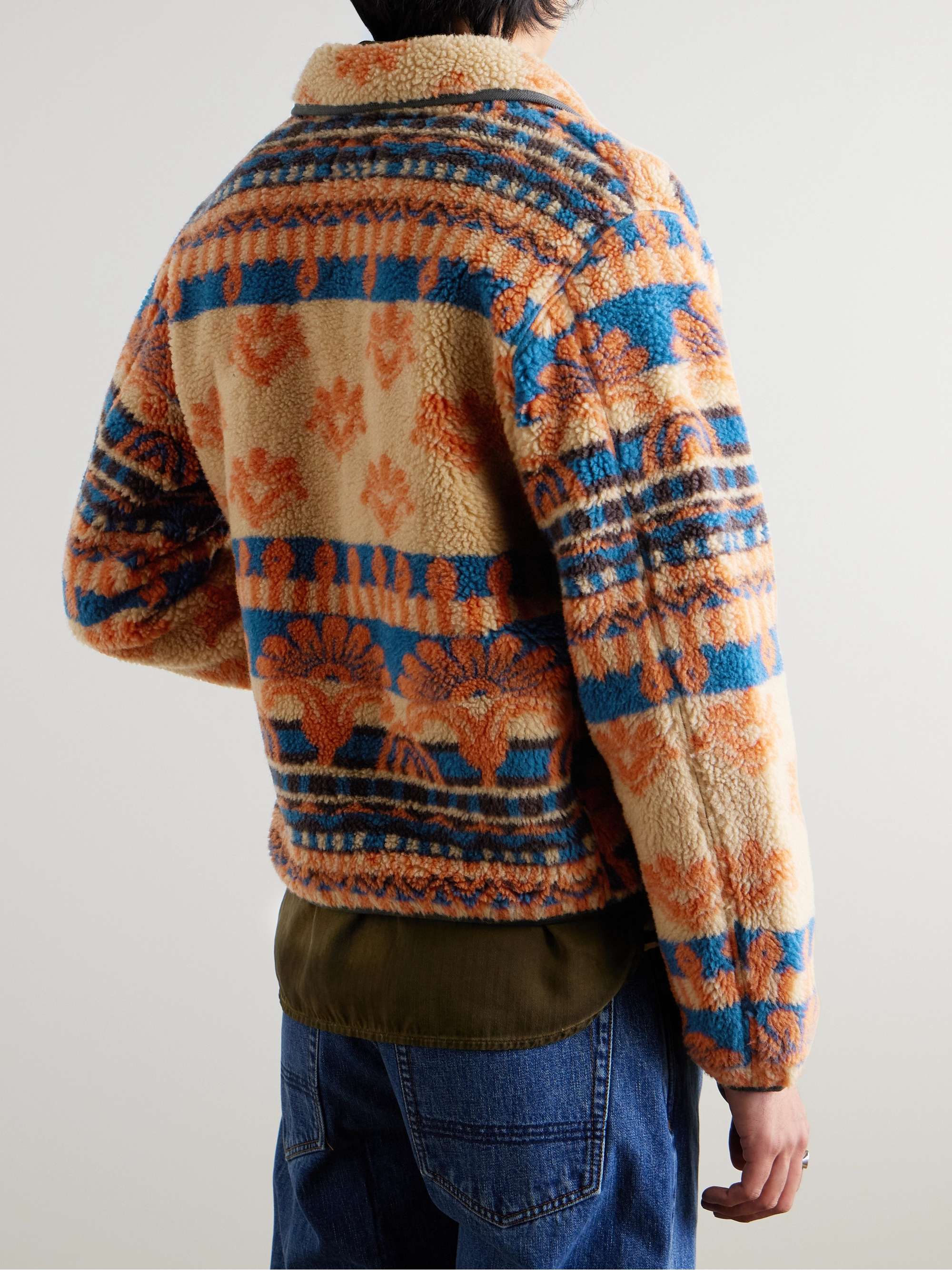 Bryn Wool-Blend Fleece-Jacquard Jacket view