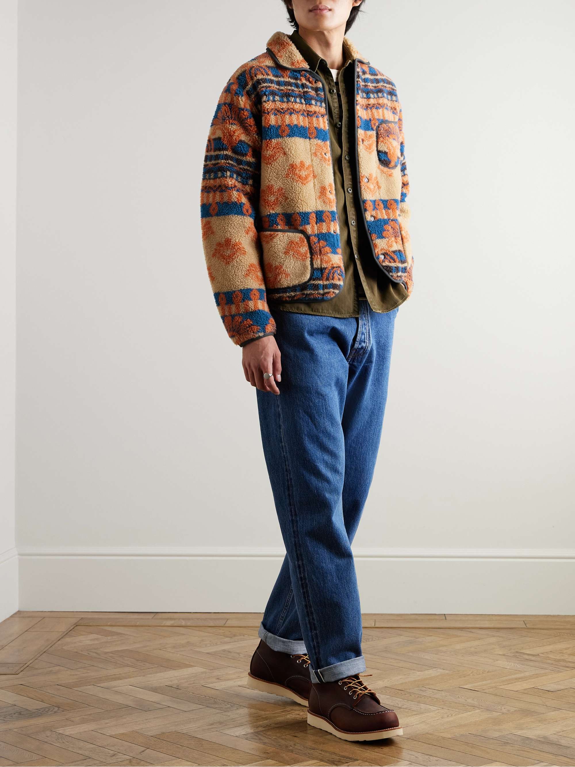 Bryn Wool-Blend Fleece-Jacquard Jacket view