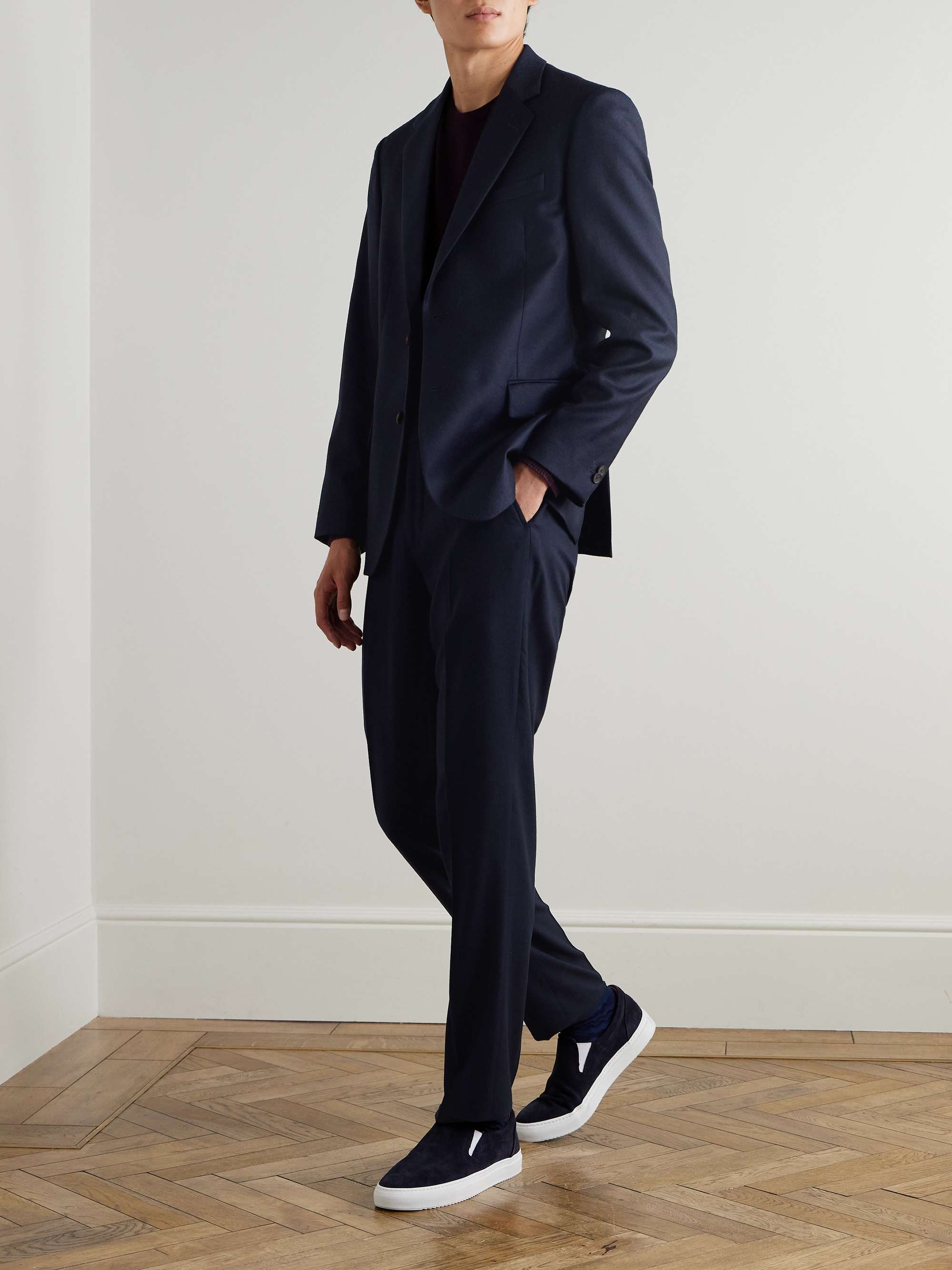 Regular-Fit Wool-Flannel Suit Jacket view
