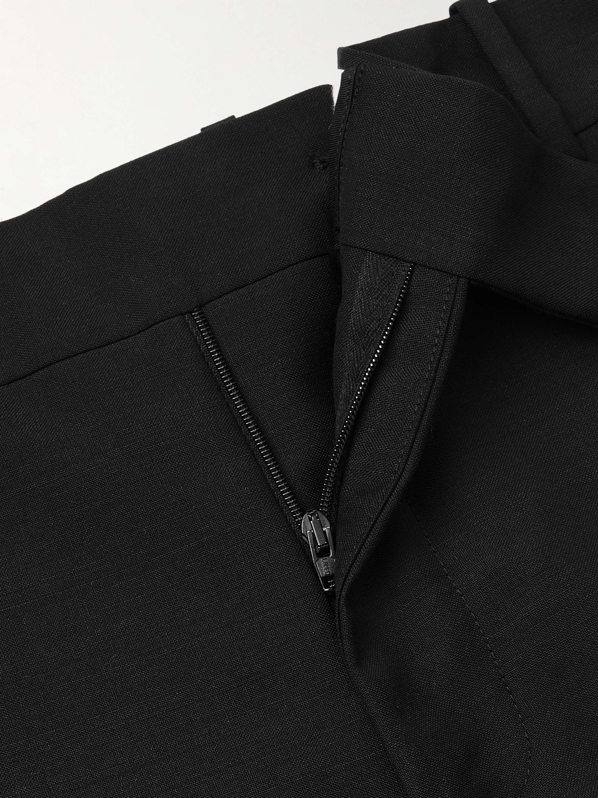 Straight-Leg Wool and Mohair-Blend Suit Trousers view